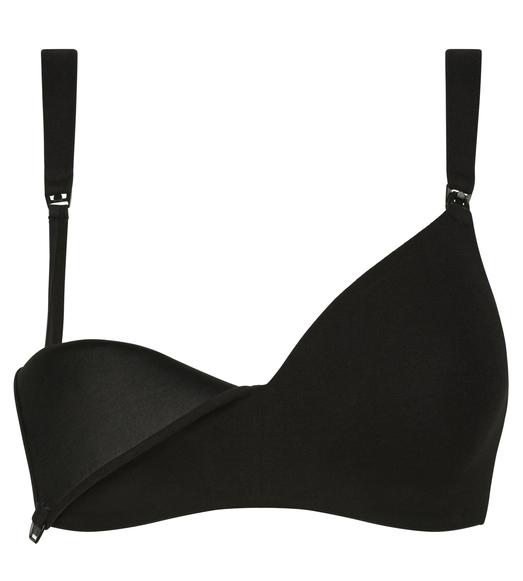 DIM Black cotton jersey nursing bra Dim Maternity
