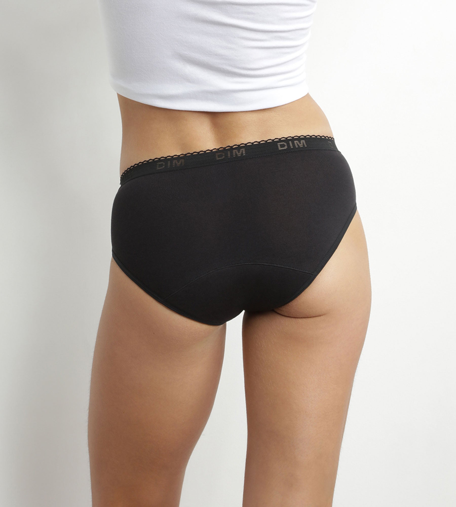 DIM Organic cotton washable period pants Black Very heavy flow Dim Protect