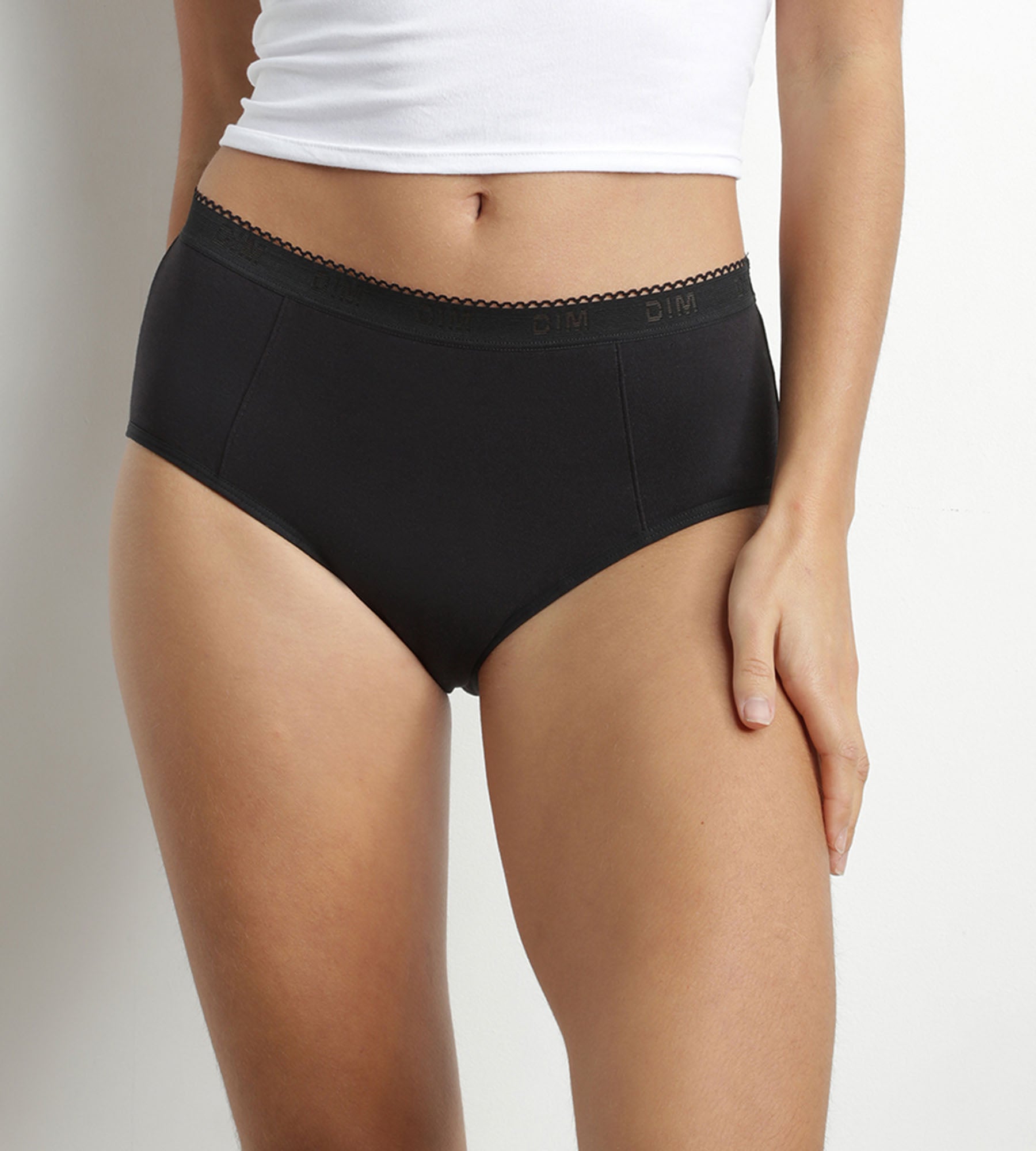DIM Washable period shorty organic cotton Black Very heavy flow Dim Protect