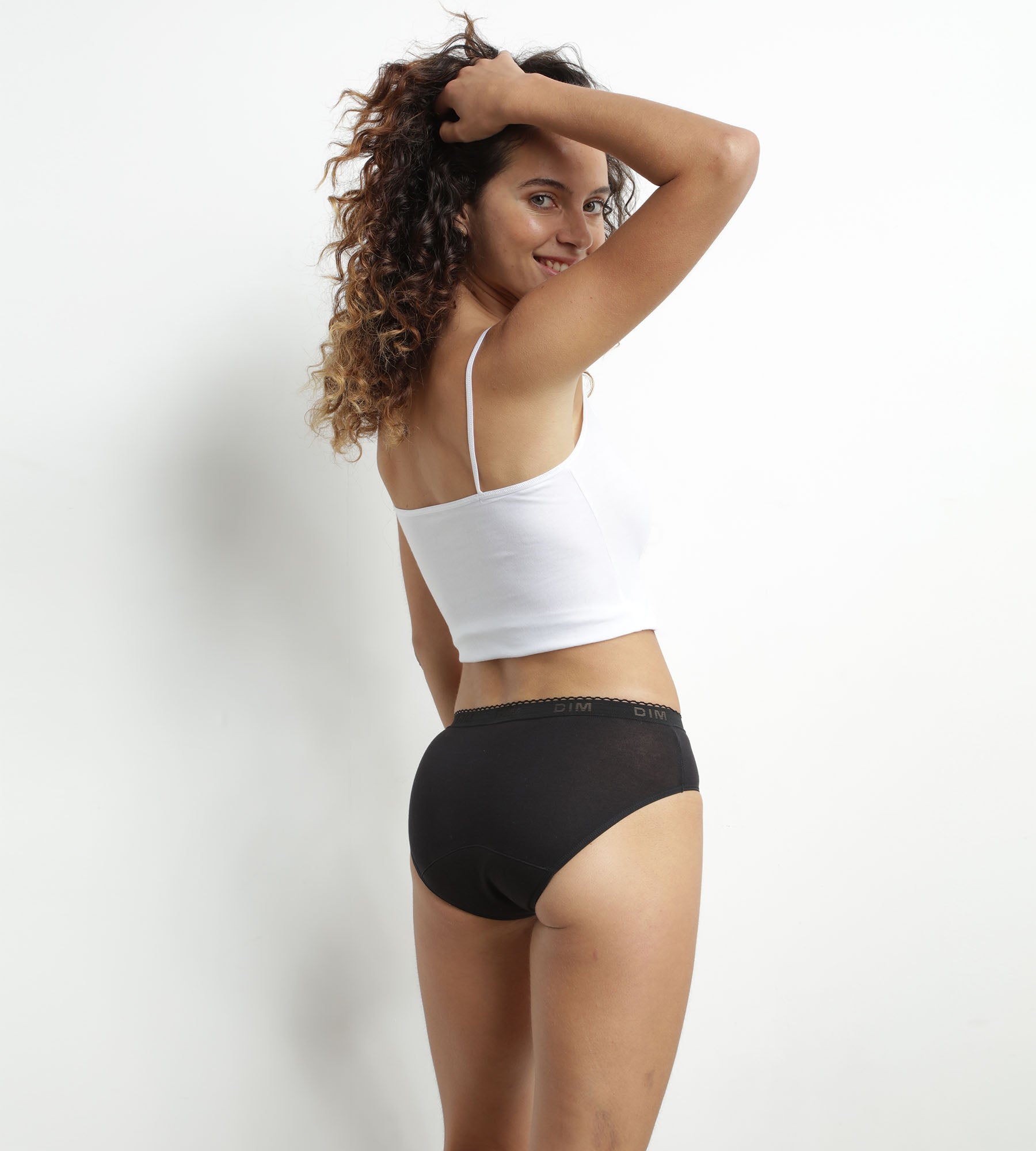 DIM Organic cotton period panties Black Medium flow Dim My Protect