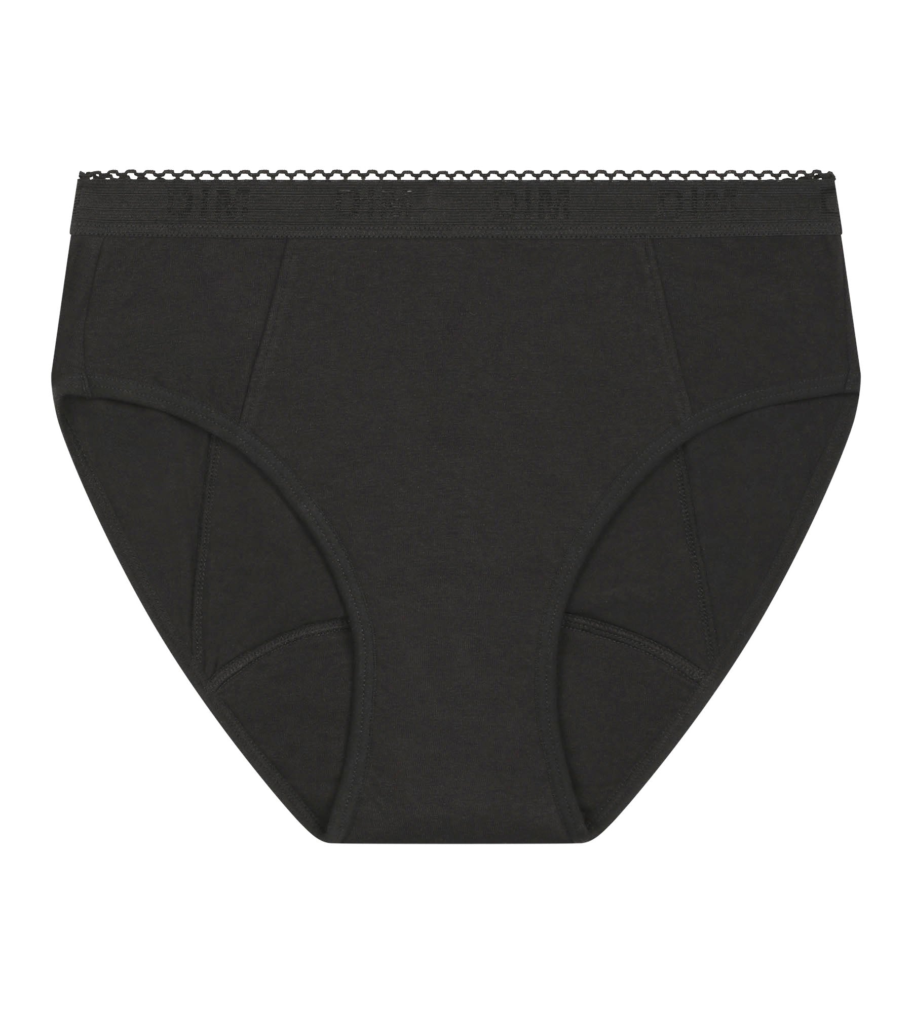 DIM Organic cotton period panties Black Medium flow Dim My Protect