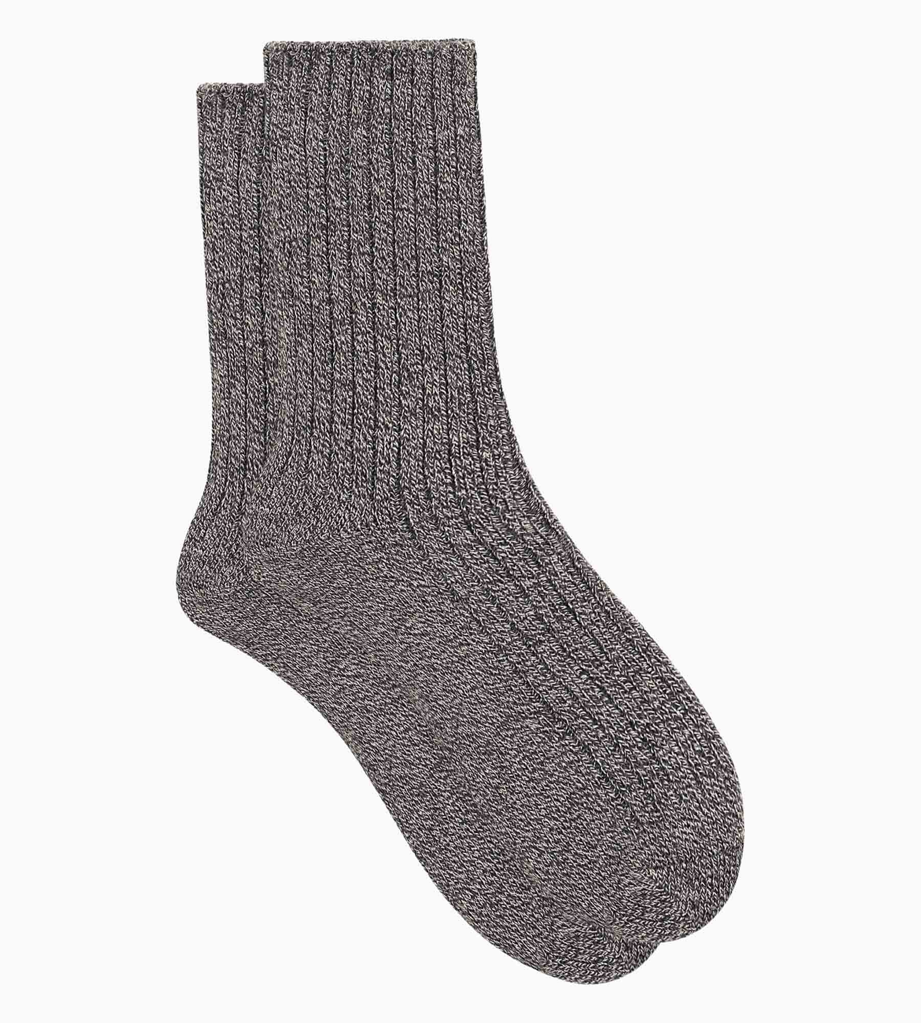 DIM Women's plain rib knit socks Heather Grey Dim Bamboo