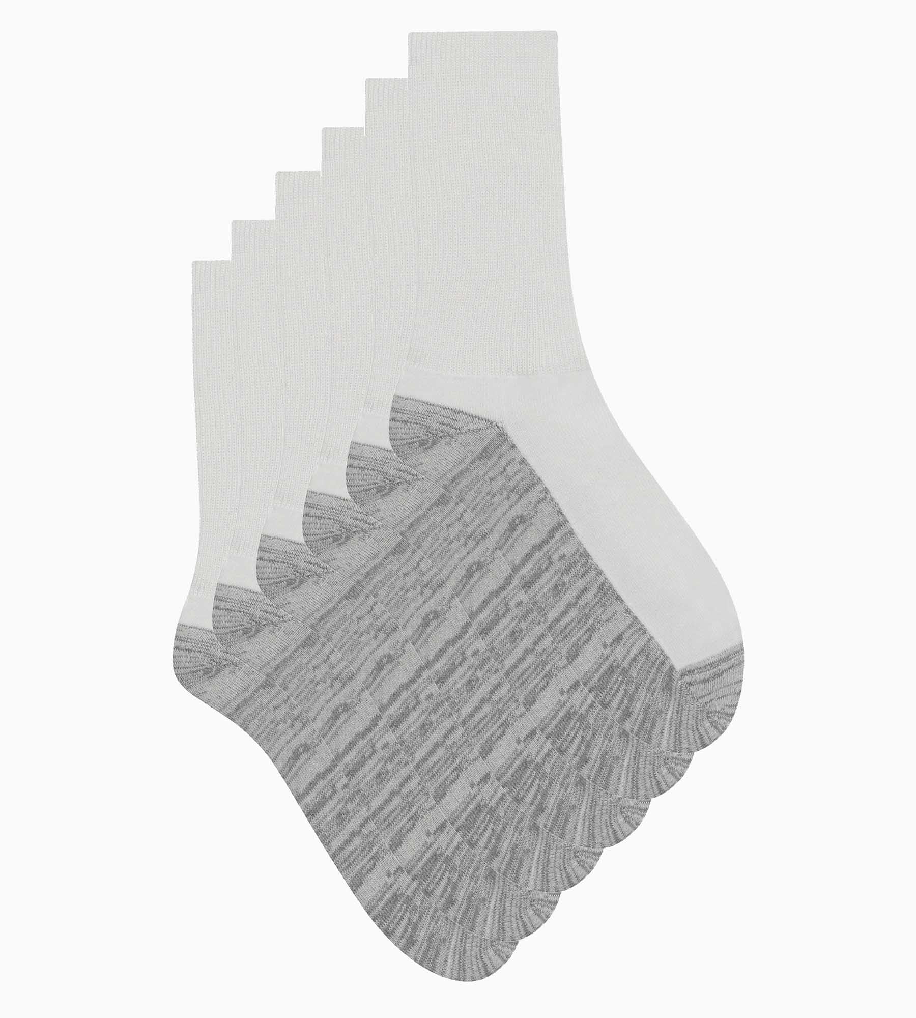 DIM Pack of 3 pairs of men's cotton socks White Grey EcoDim Sport