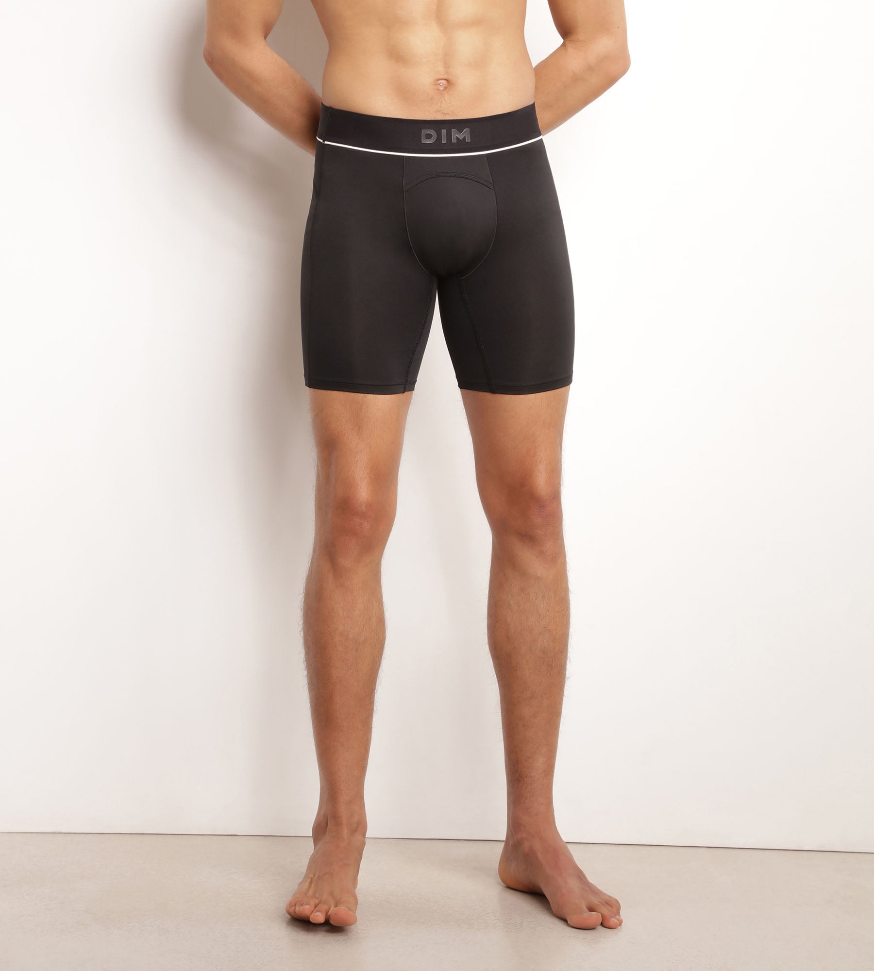 DIM Men's microfibre and mesh boxer shorts Black Dim Move