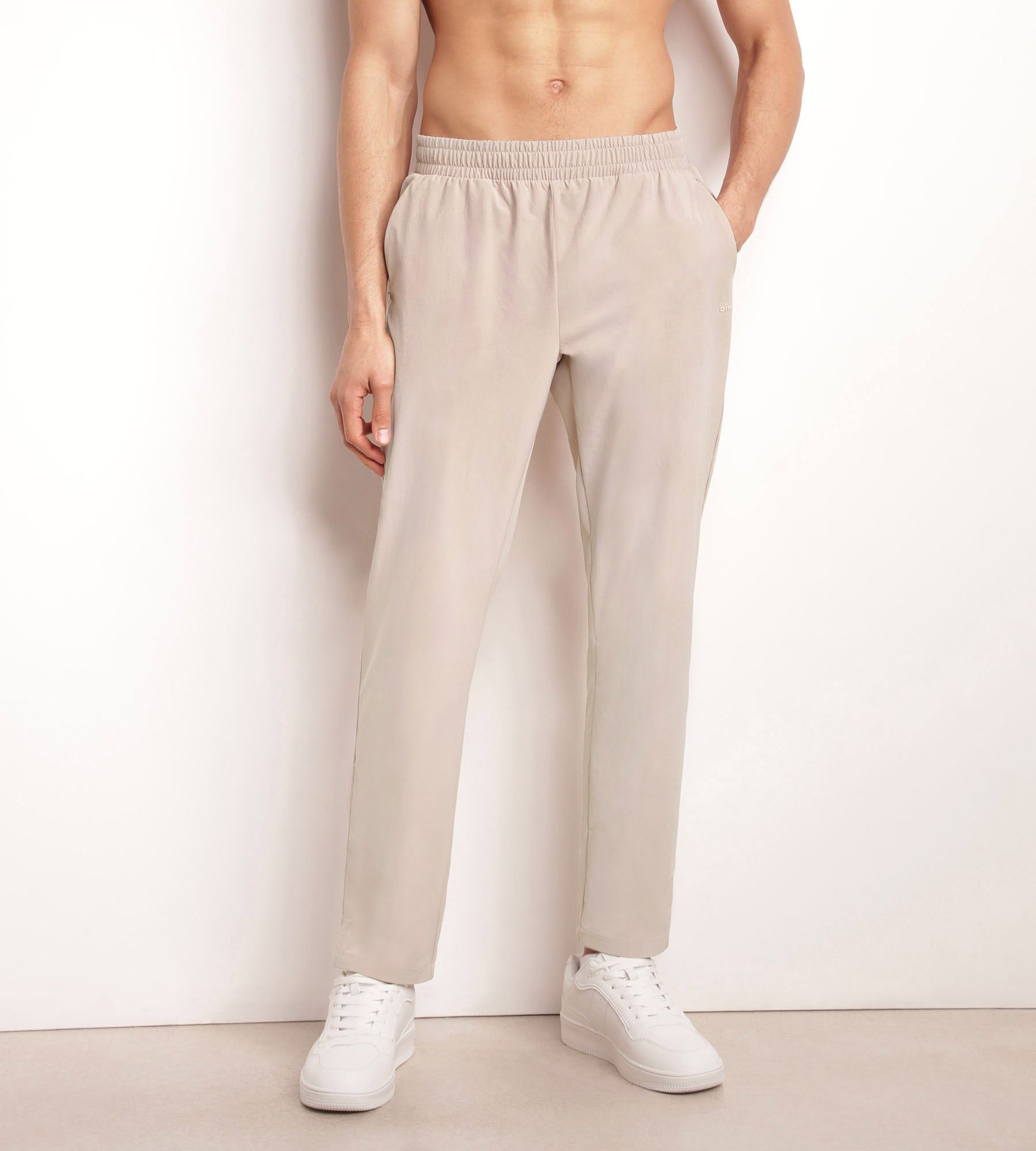 DIM Men's stretch jersey chino trousers Dim Move Beige