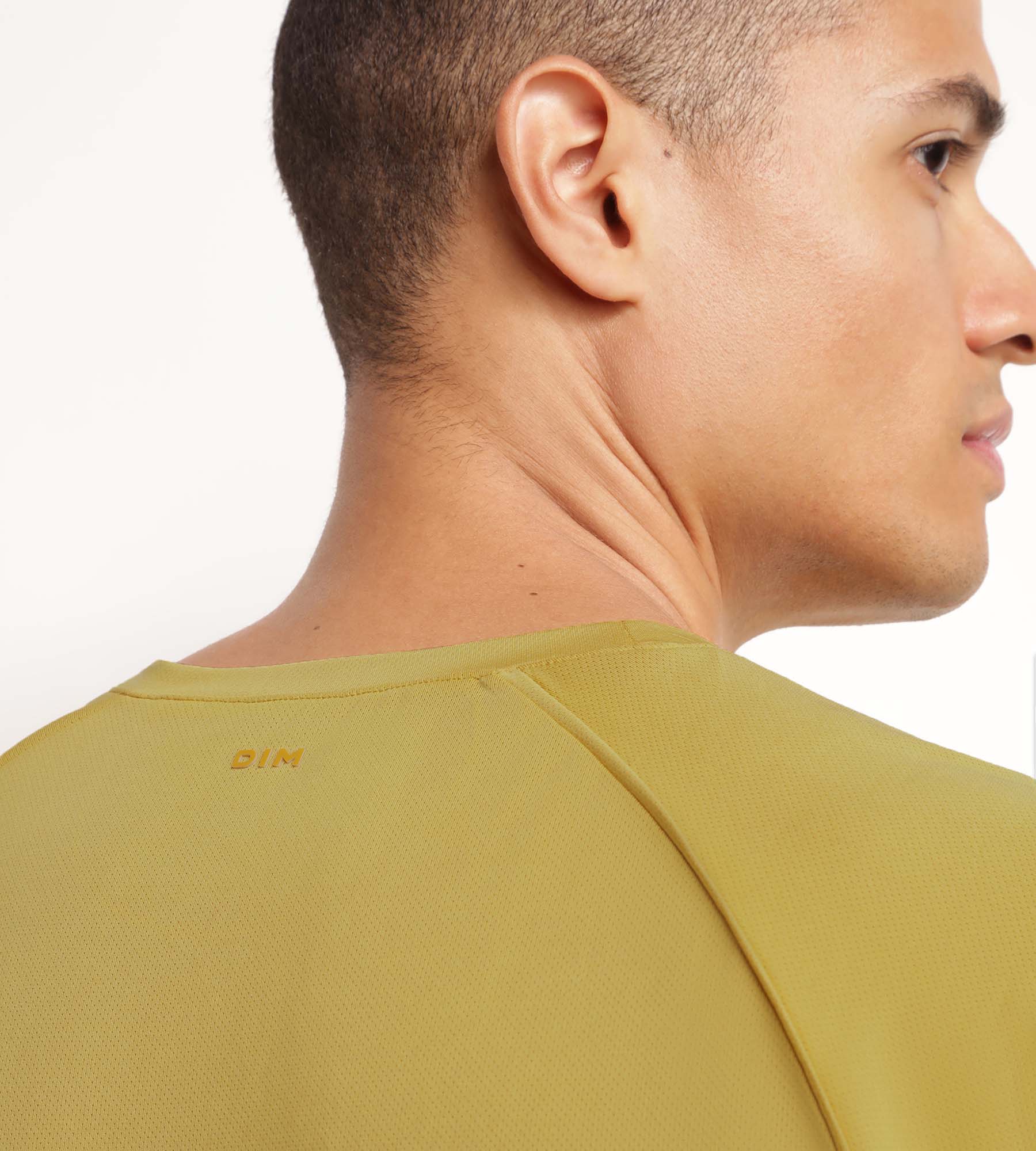DIM Men's sports T-shirt in breathable Olive Dim Move fabric