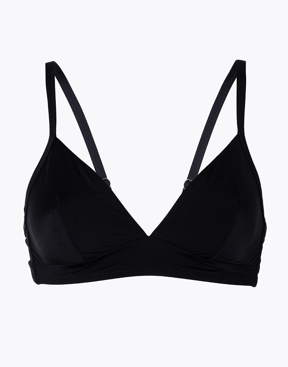 DIM Padded Bikini Top Essential Micro in Black Microfiber