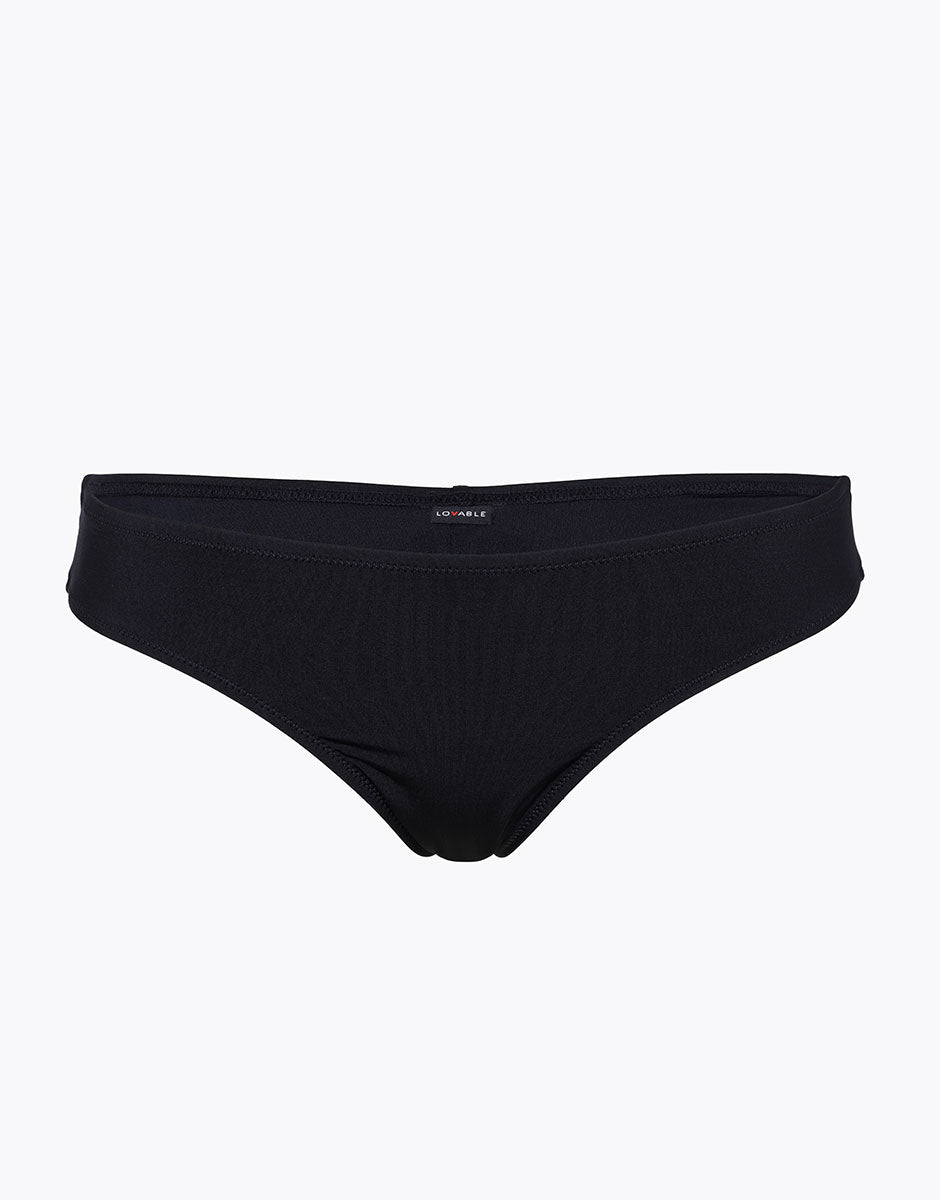 DIM Brazilian Bikini Bottom Essential Micro in Black Microfiber