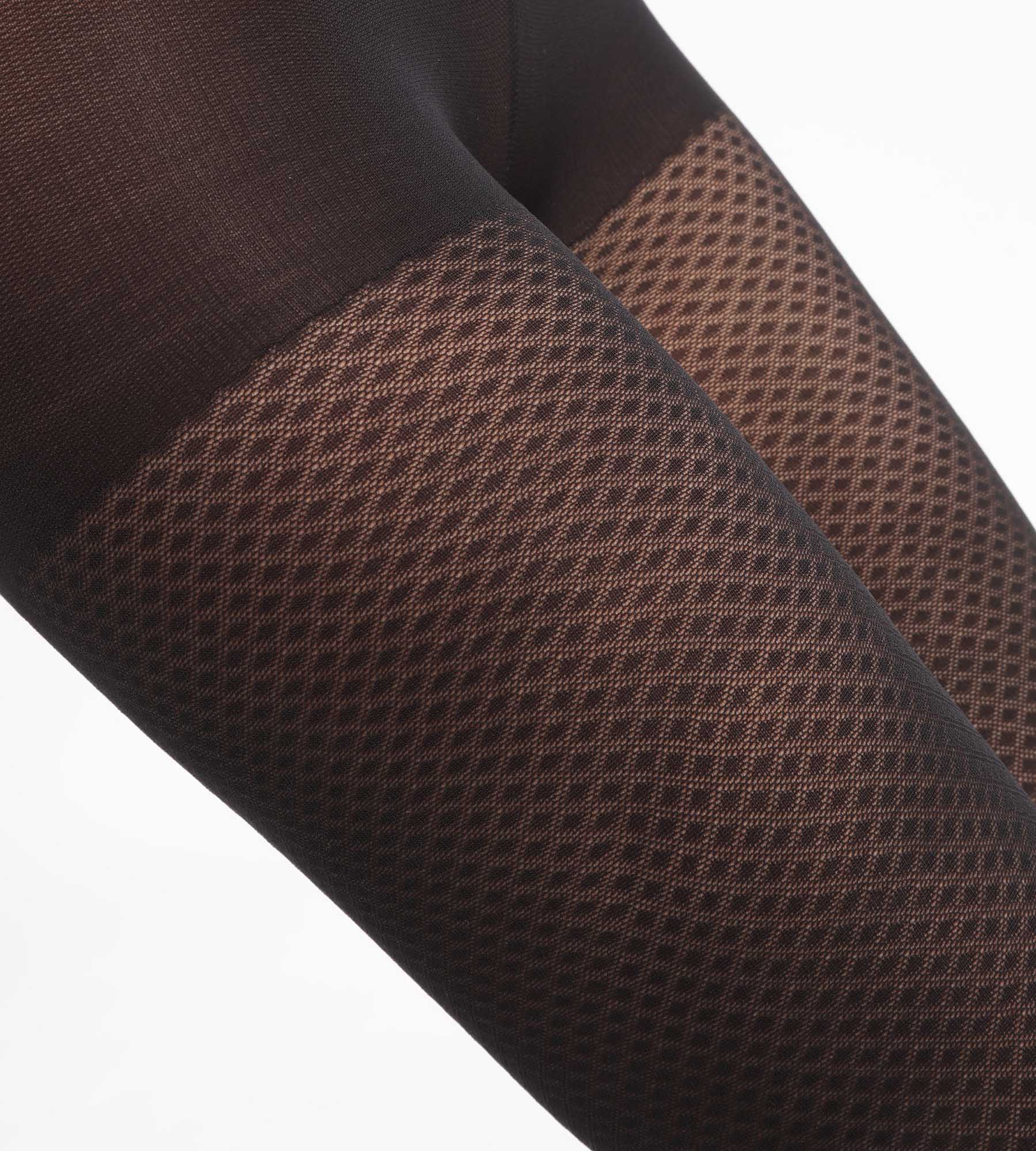 DIM Women's sheer diamond pattern tights Black Dim Style