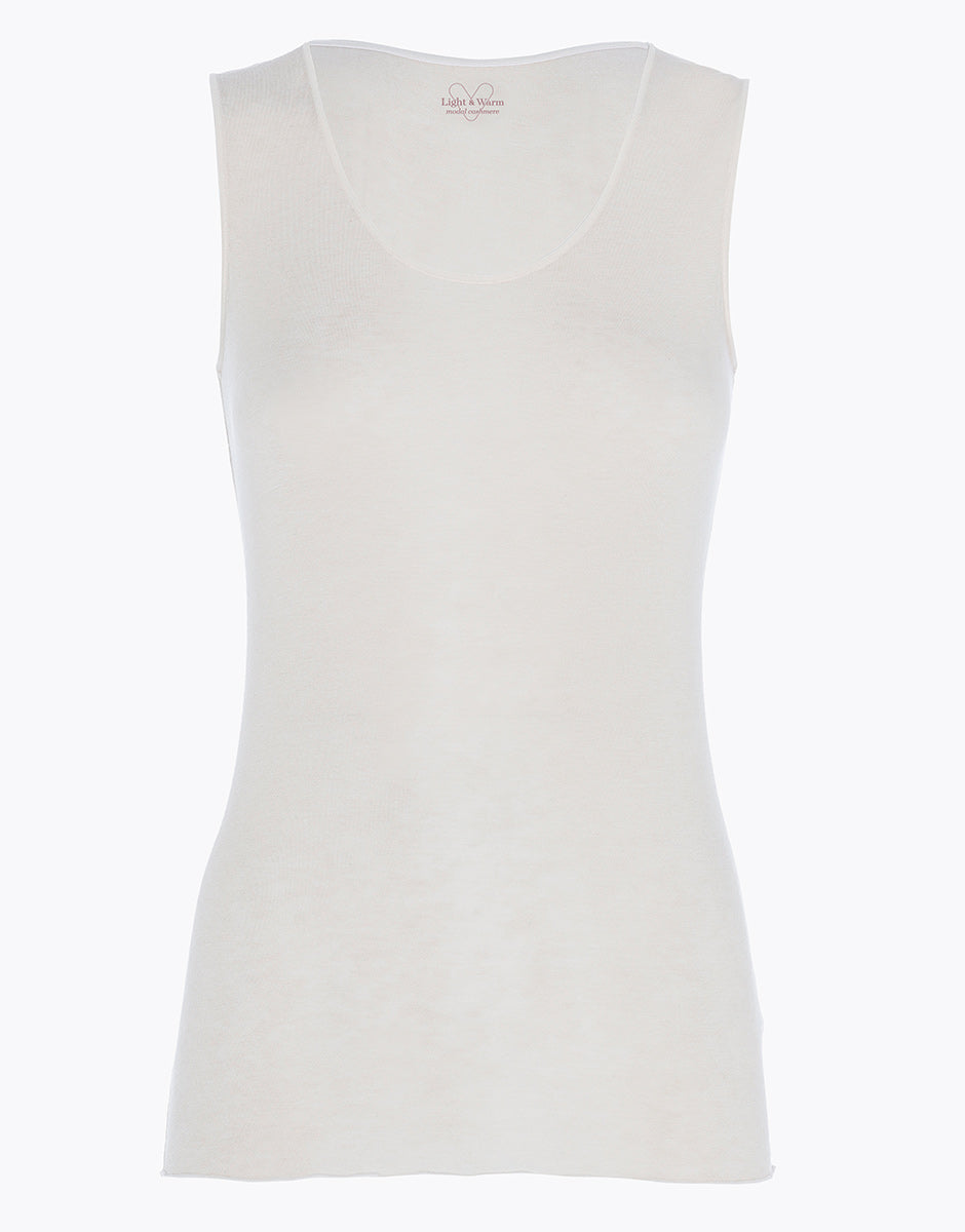 DIM Women's Modal Cashmere Mix Tank Top Light & Warm Beige
