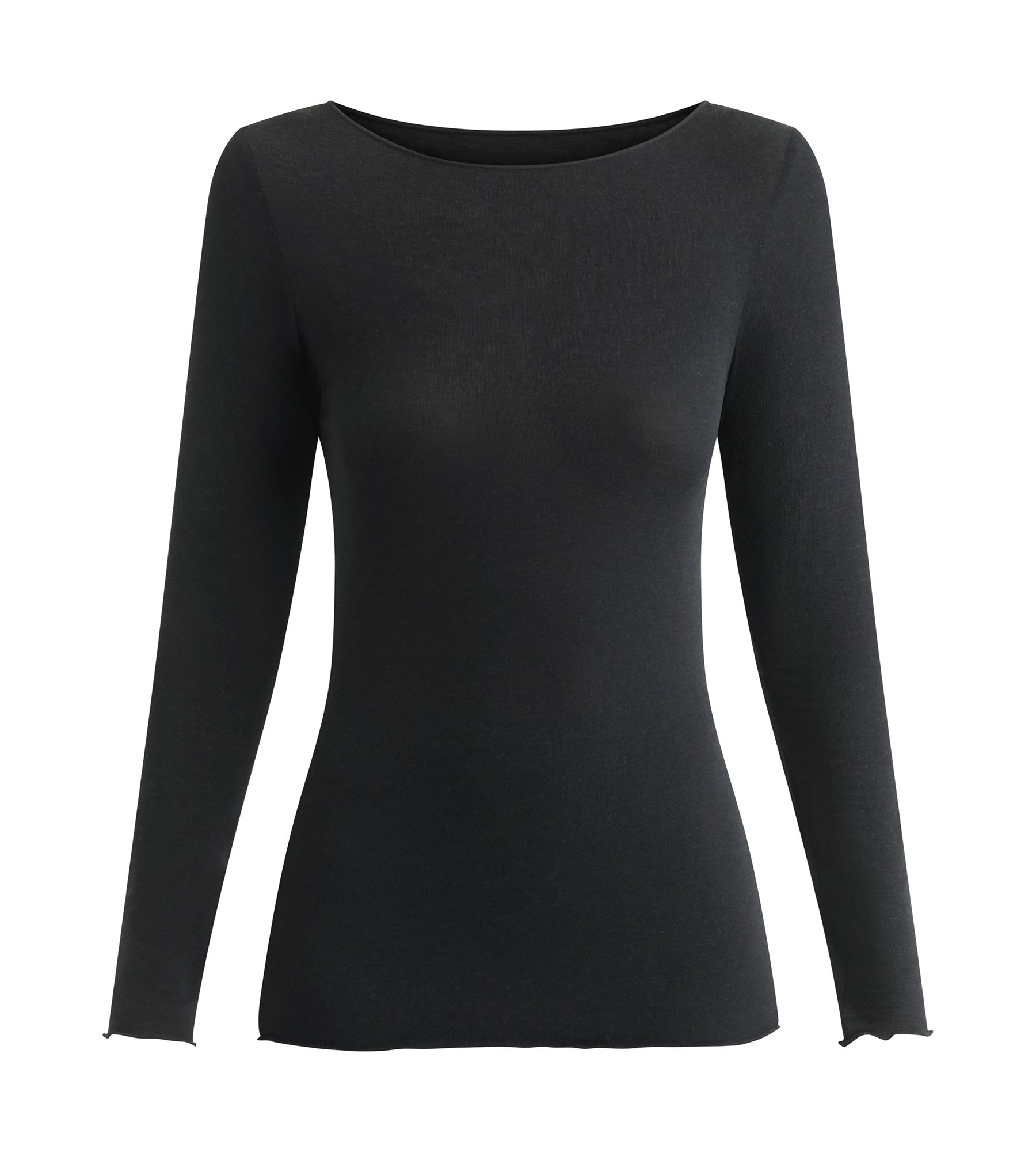 DIM Women's boat-neck T-shirt Black Dim Thermal