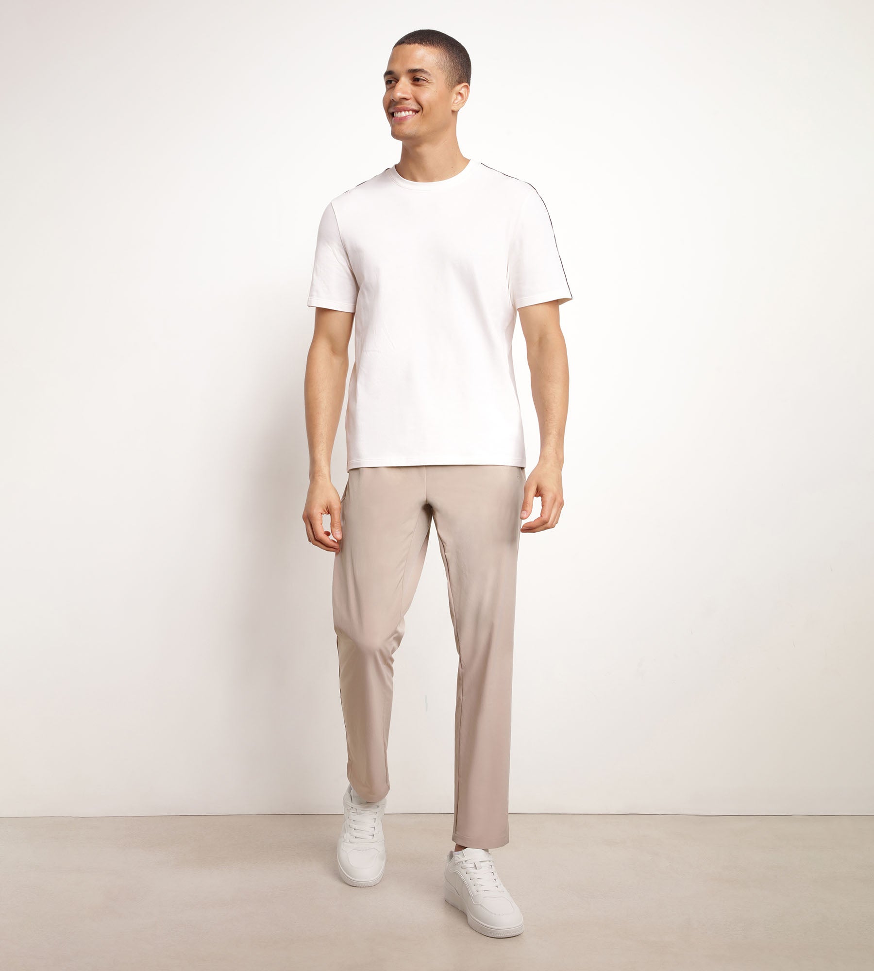 DIM Men's thermoregulating jersey sports T-shirt Ecru Dim Move