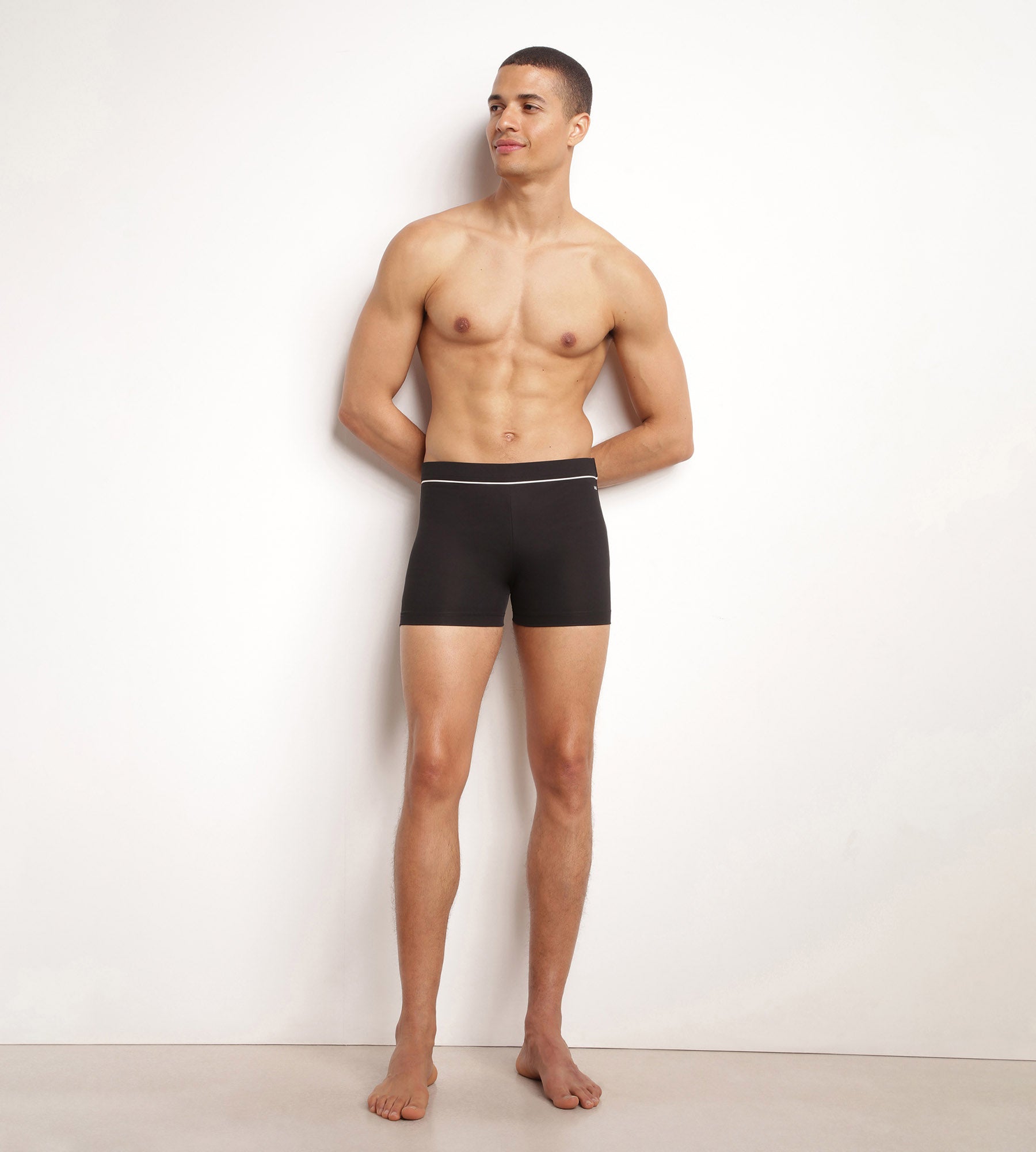 DIM Men's swimming costume in black microfibre Dim Move