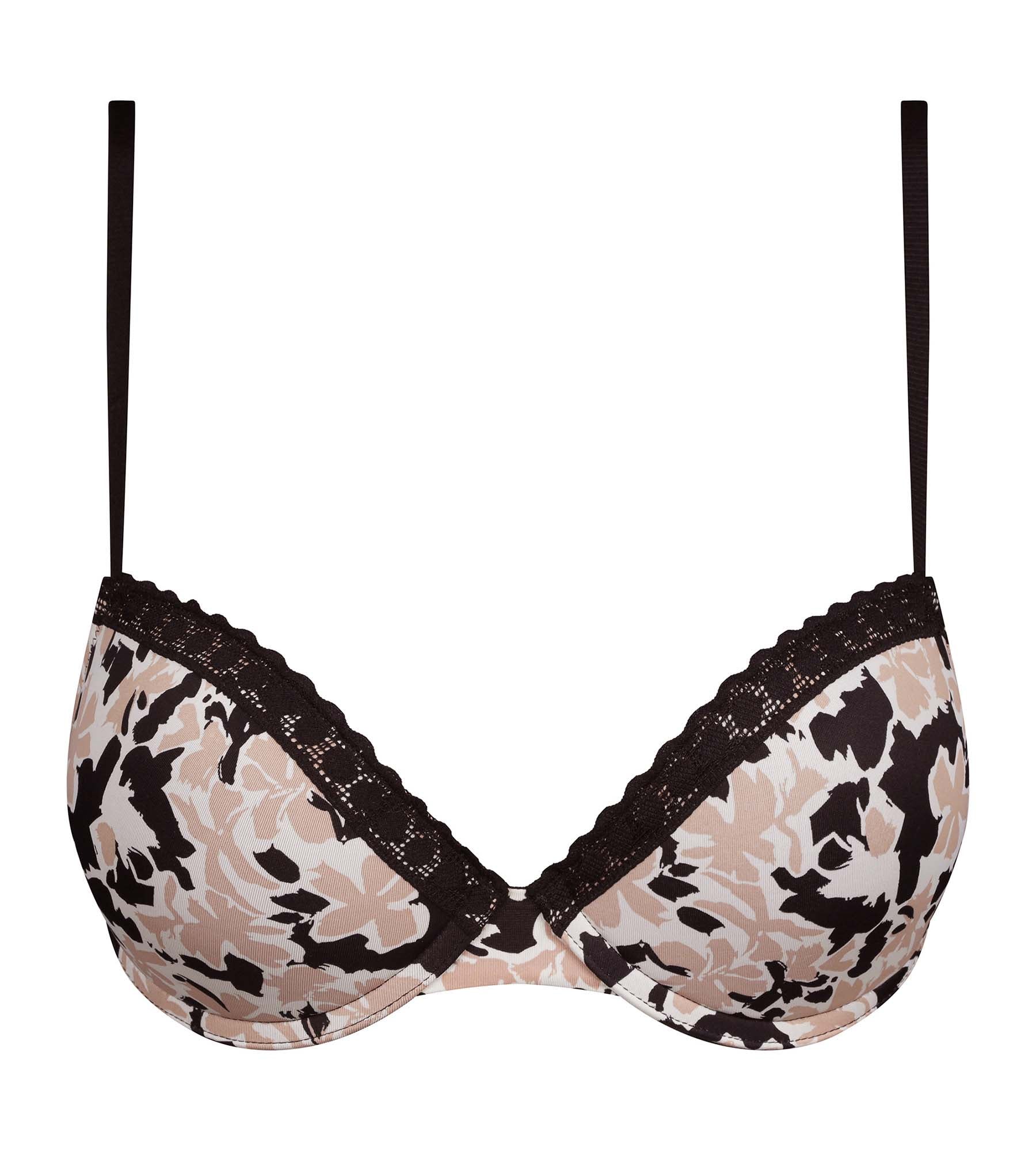 DIM Nude underwired basket bra with floral pattern Daily Micro