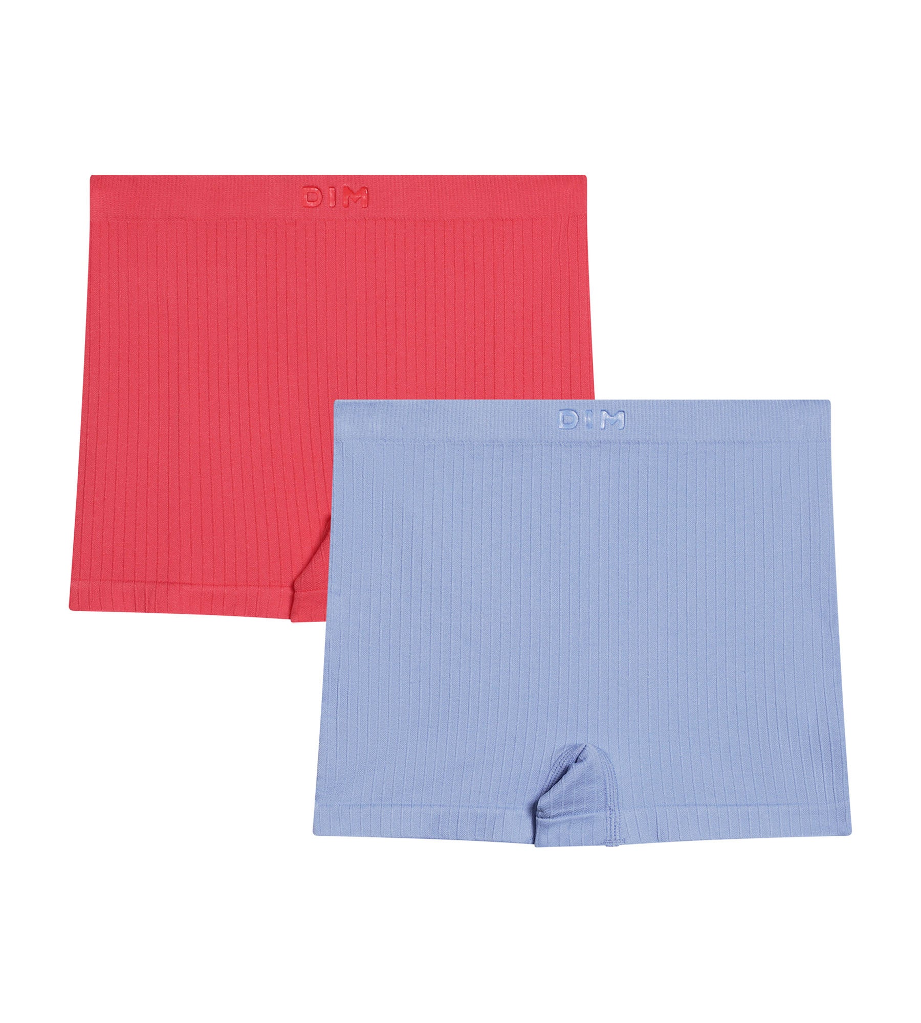 DIM Pack of 2 Chardon Blue and Pink Dim Seamless microfiber boxer shorts for girls