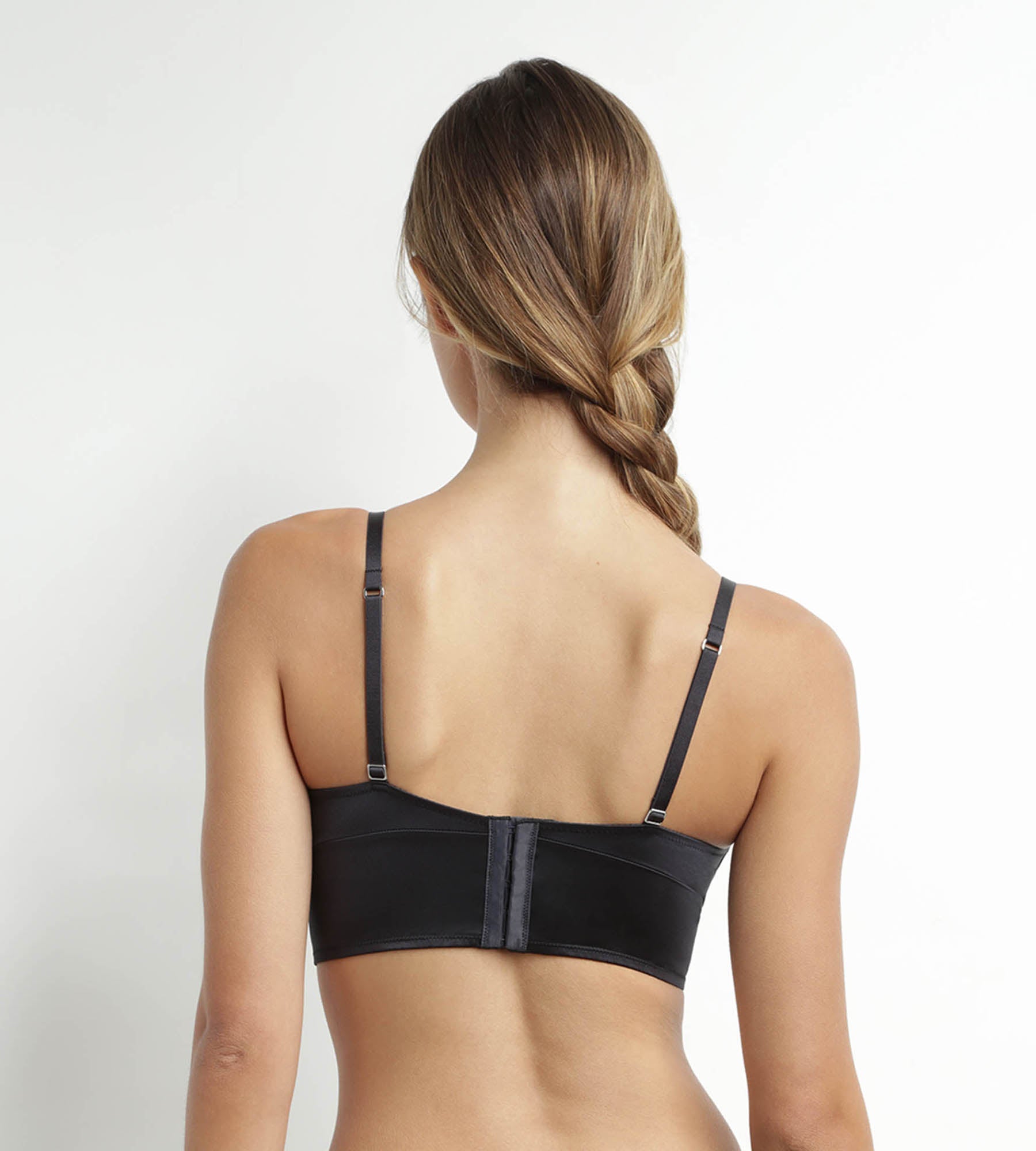 DIM Dim Chéri grey satin microfiber push-up triangle bra