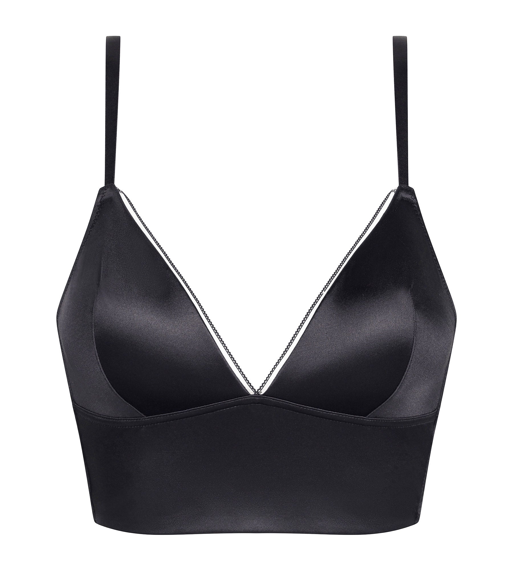 DIM Dim Chéri grey satin microfiber push-up triangle bra