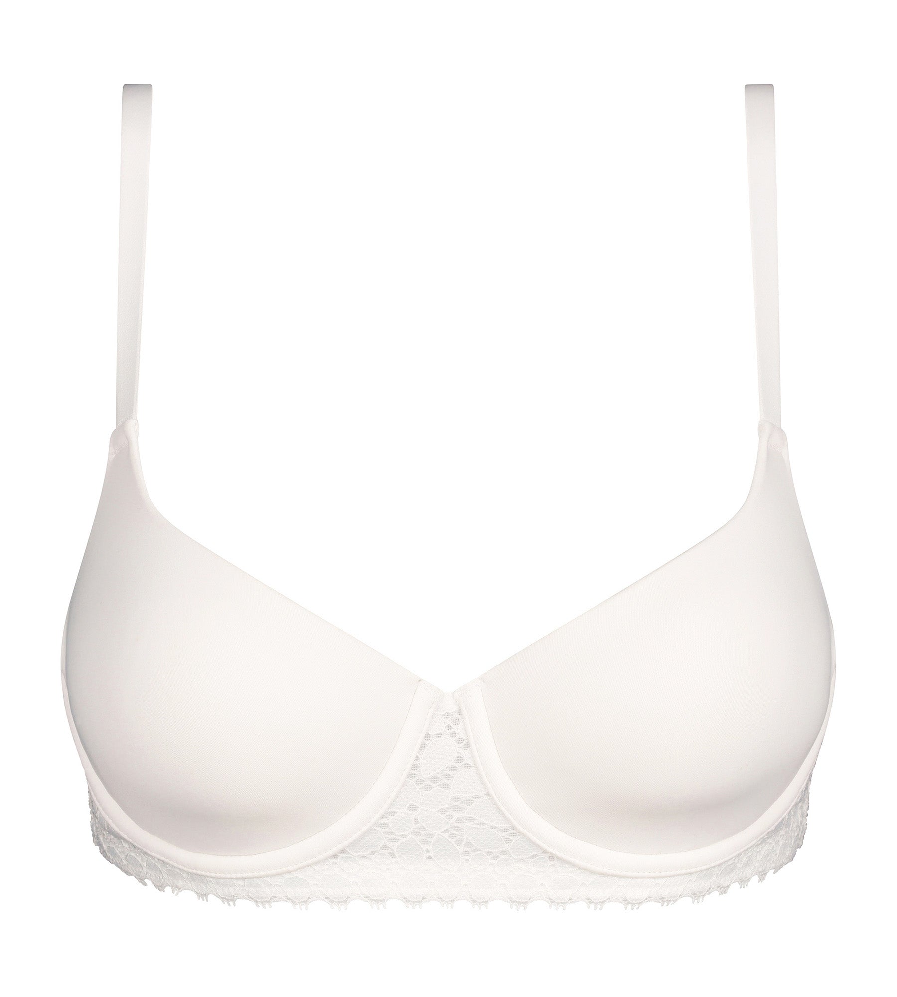 DIM White Daily Dentelle microfiber underwired basket bra