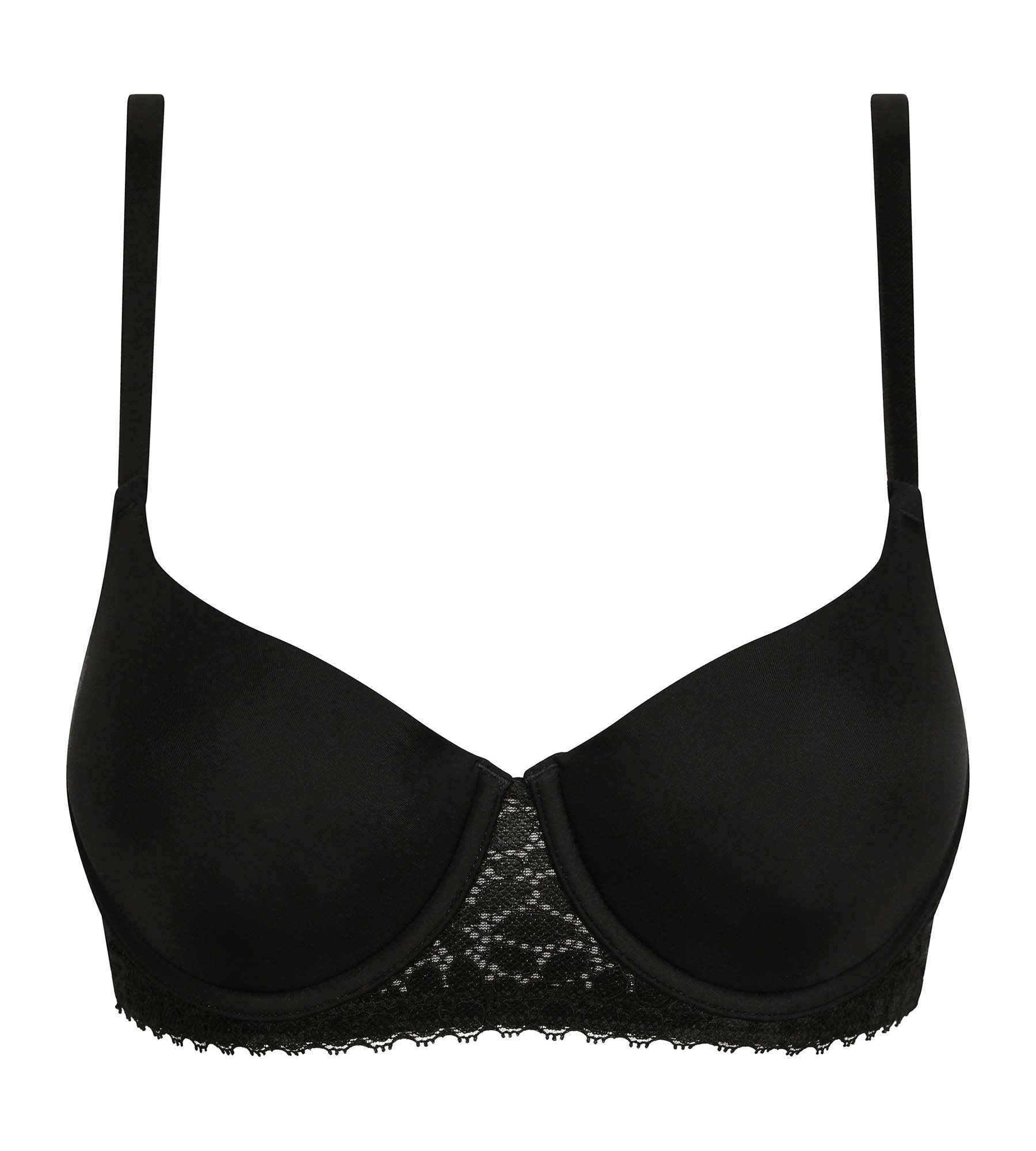 DIM Black Daily Dentelle microfiber underwired basket bra