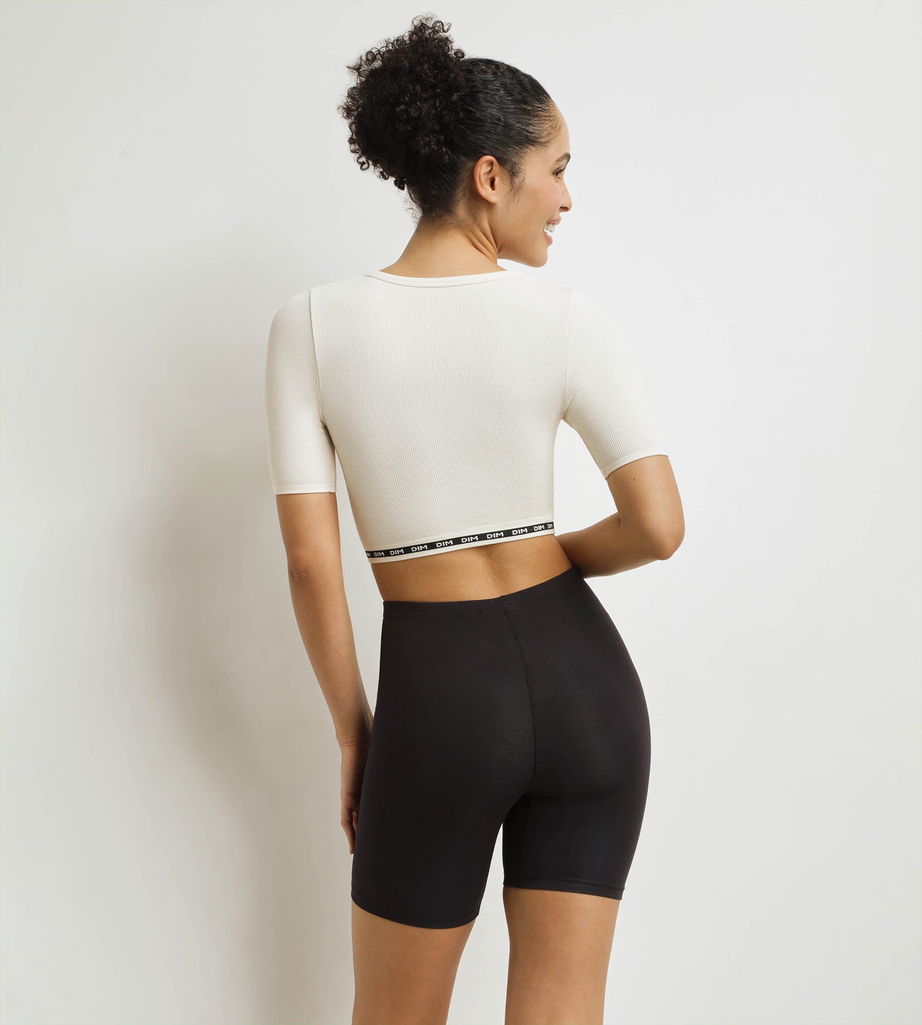 DIM Seamless women's top in ribbed microfiber Beige Dim Icons Seamless