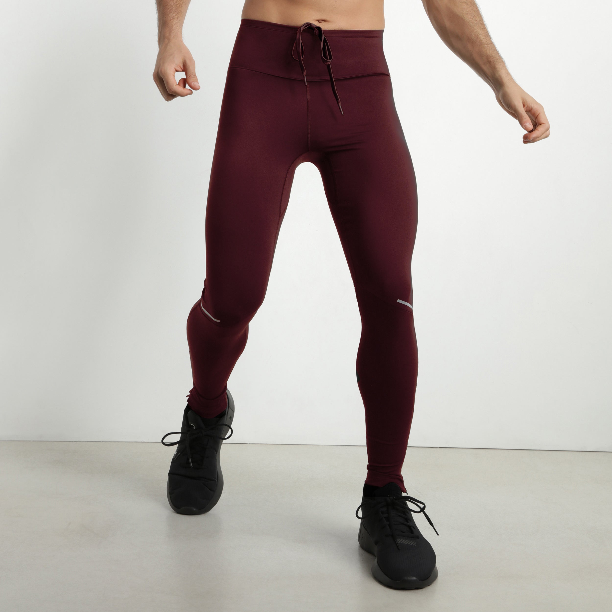DIM Men's adjustable sports leggings in Bordeaux microfiber Dim Move