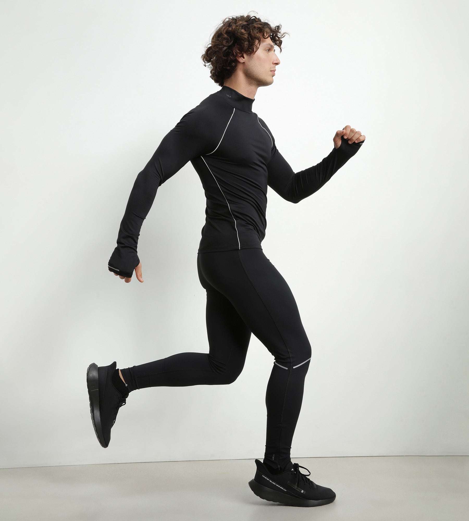 DIM Men's adjustable microfiber sports leggings Black Dim Move