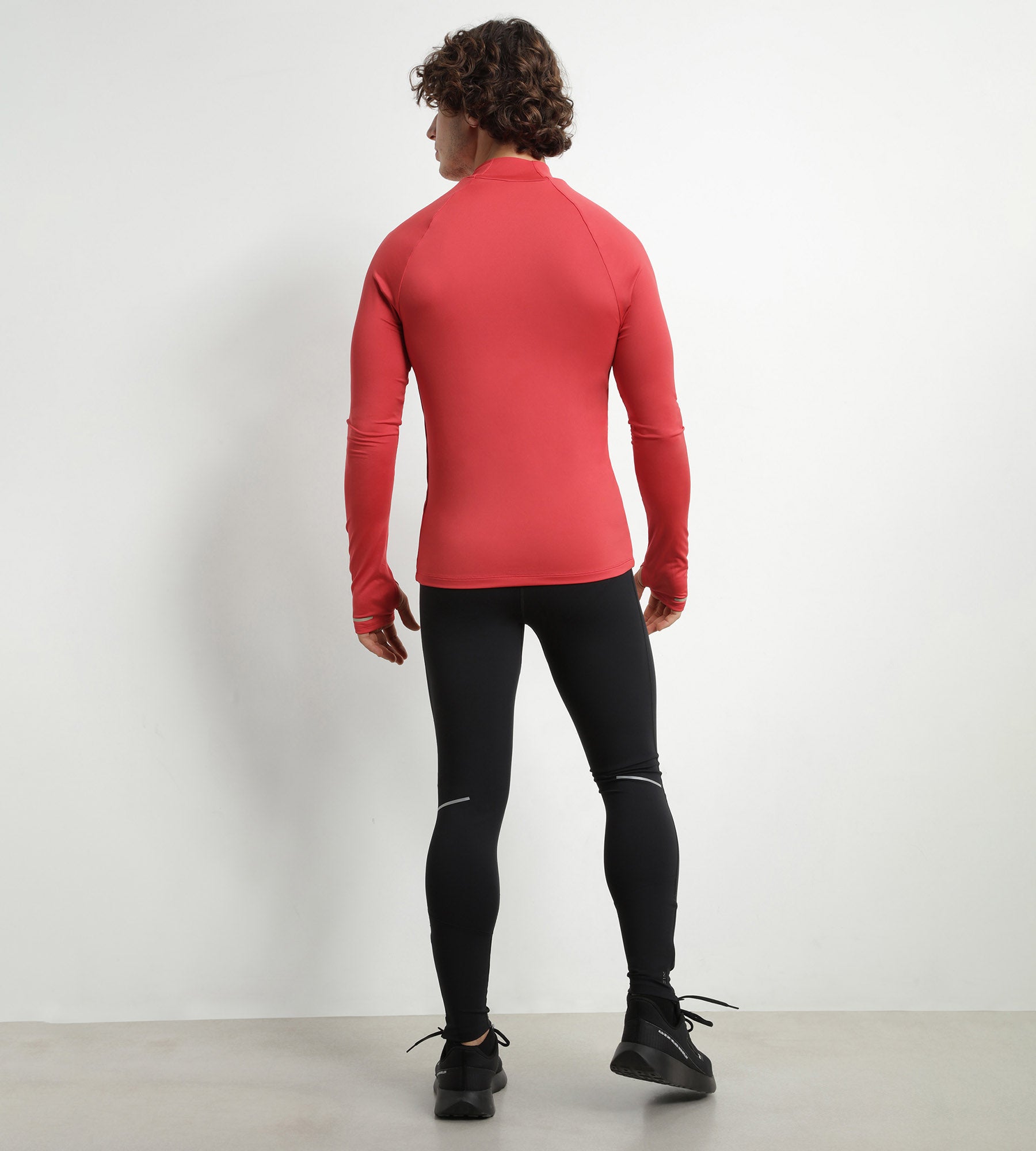 DIM Men's sports top with high collar in microfiber Dim Move Red