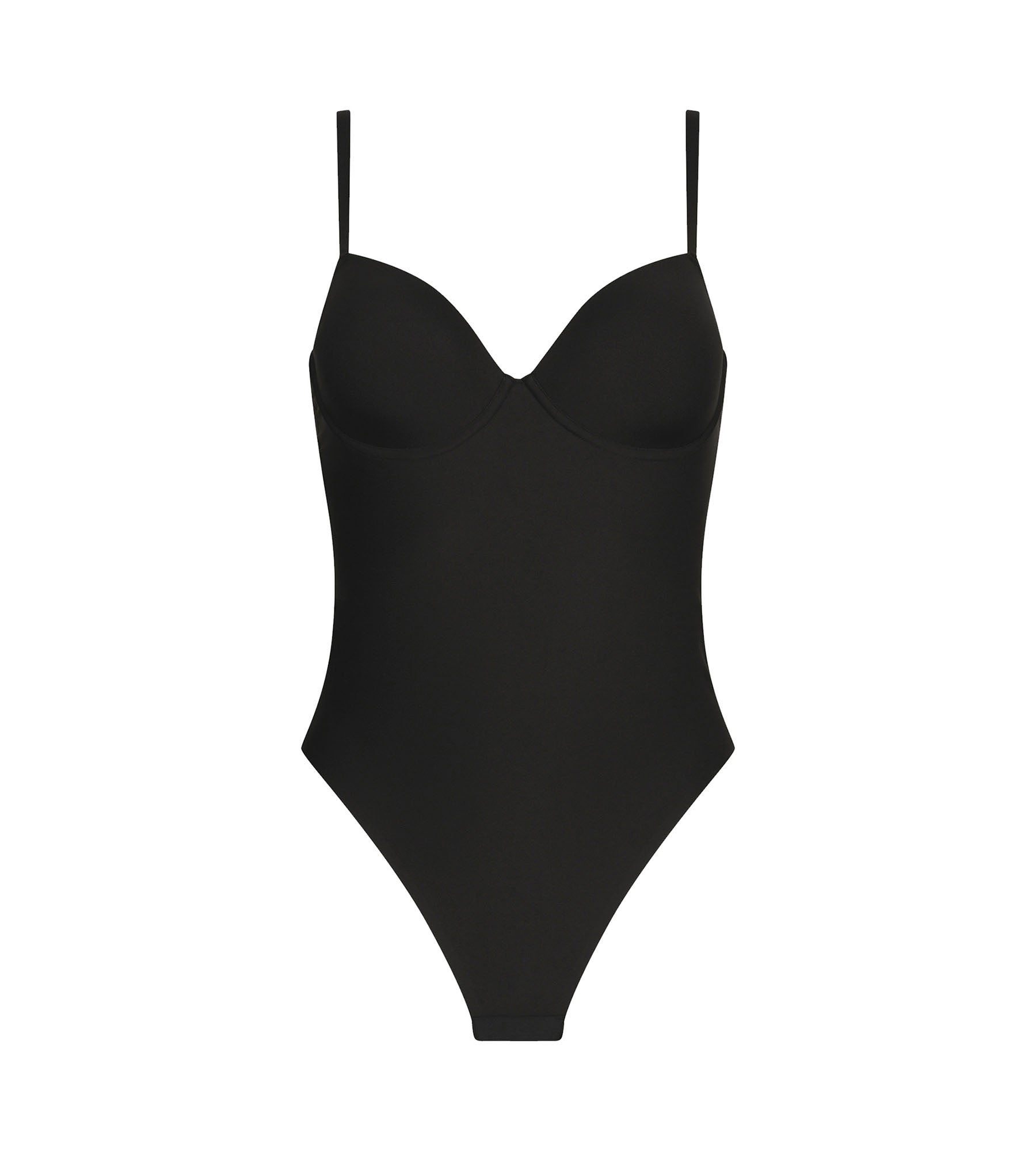 DIM Sculpting Effect Microfibre String Bodysuit in Black – Dim Silhouette Invisible