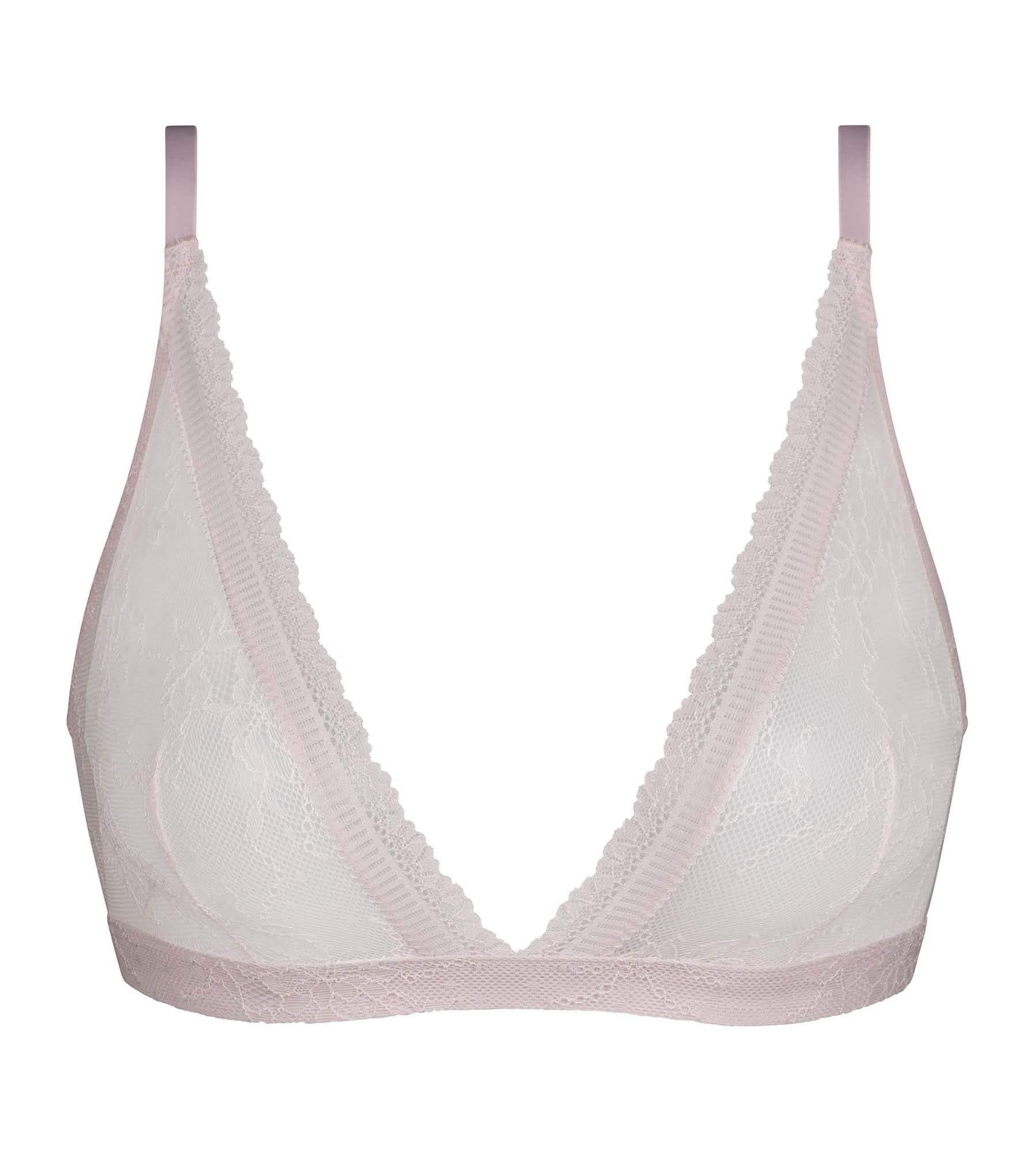 DIM Lilac floral lace triangle bra Dim Romance