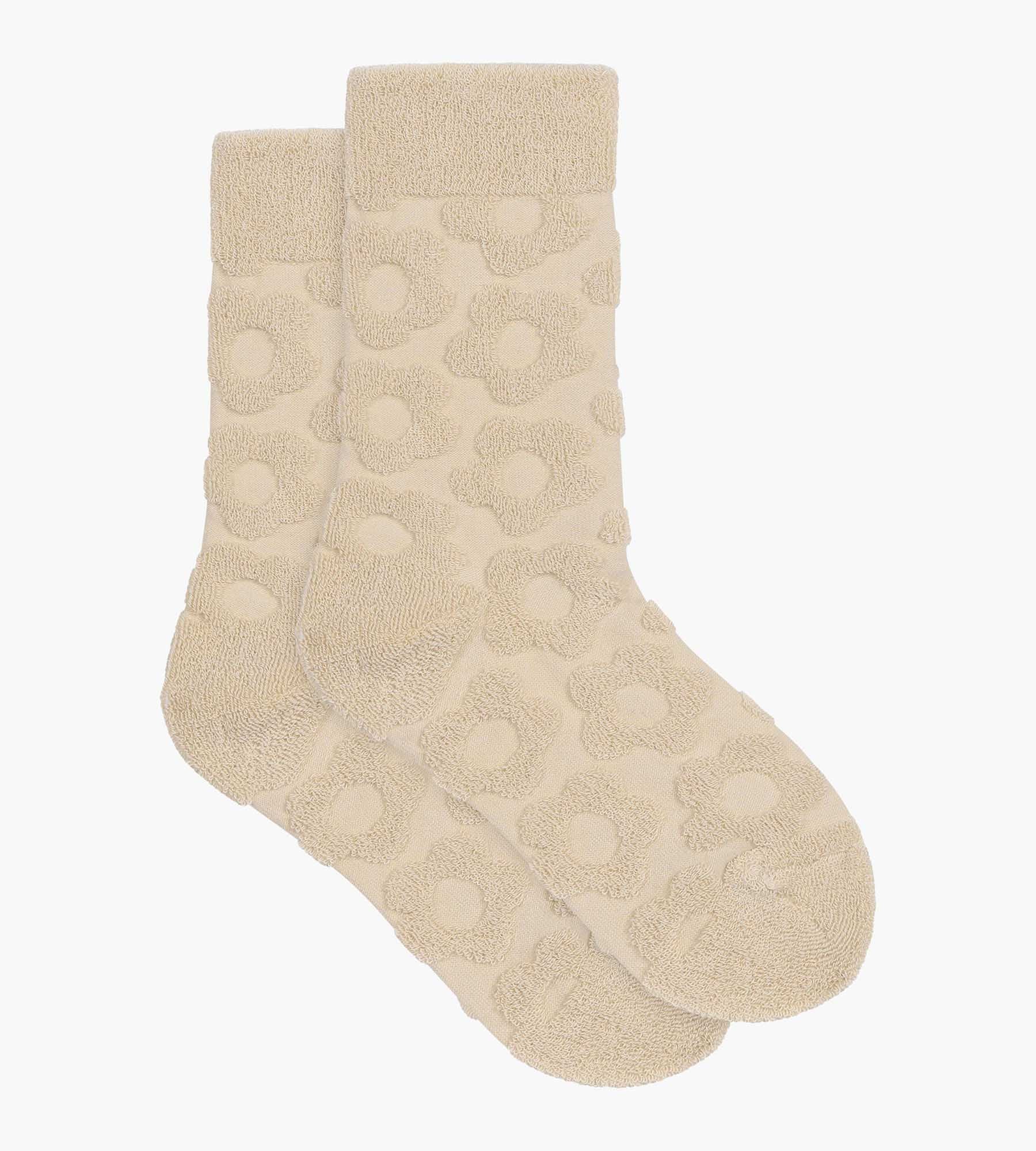 DIM Women's Cream Floral Socks Dim Fashion
