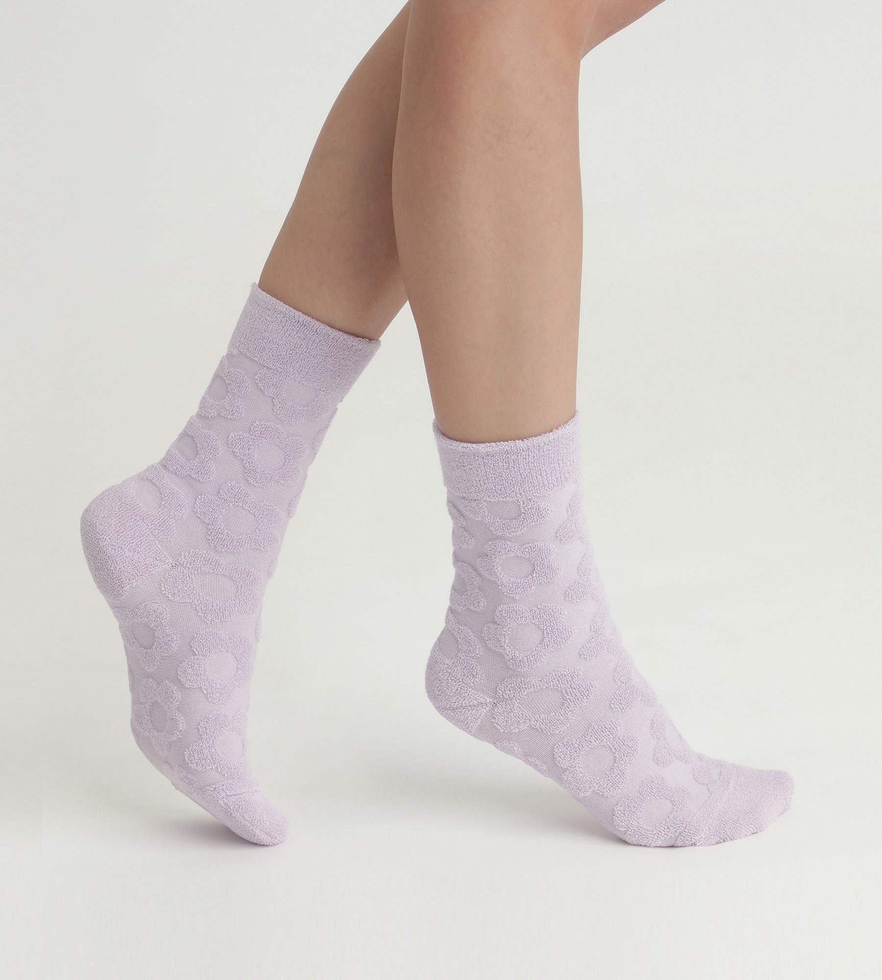 DIM Women's towelling socks with flowers Dim Mode