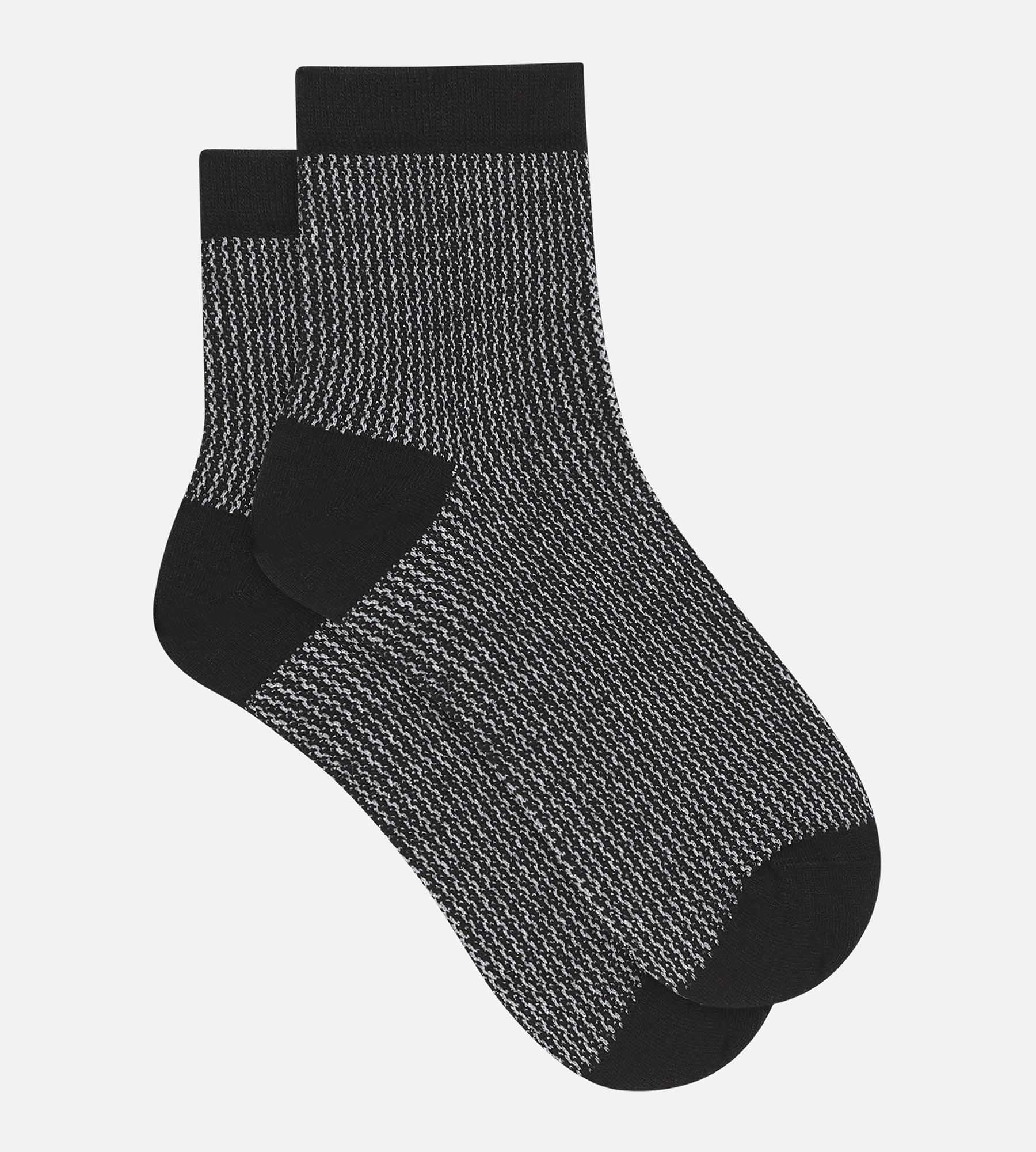 DIM Women's black and silver Lurex socks Dim Mode