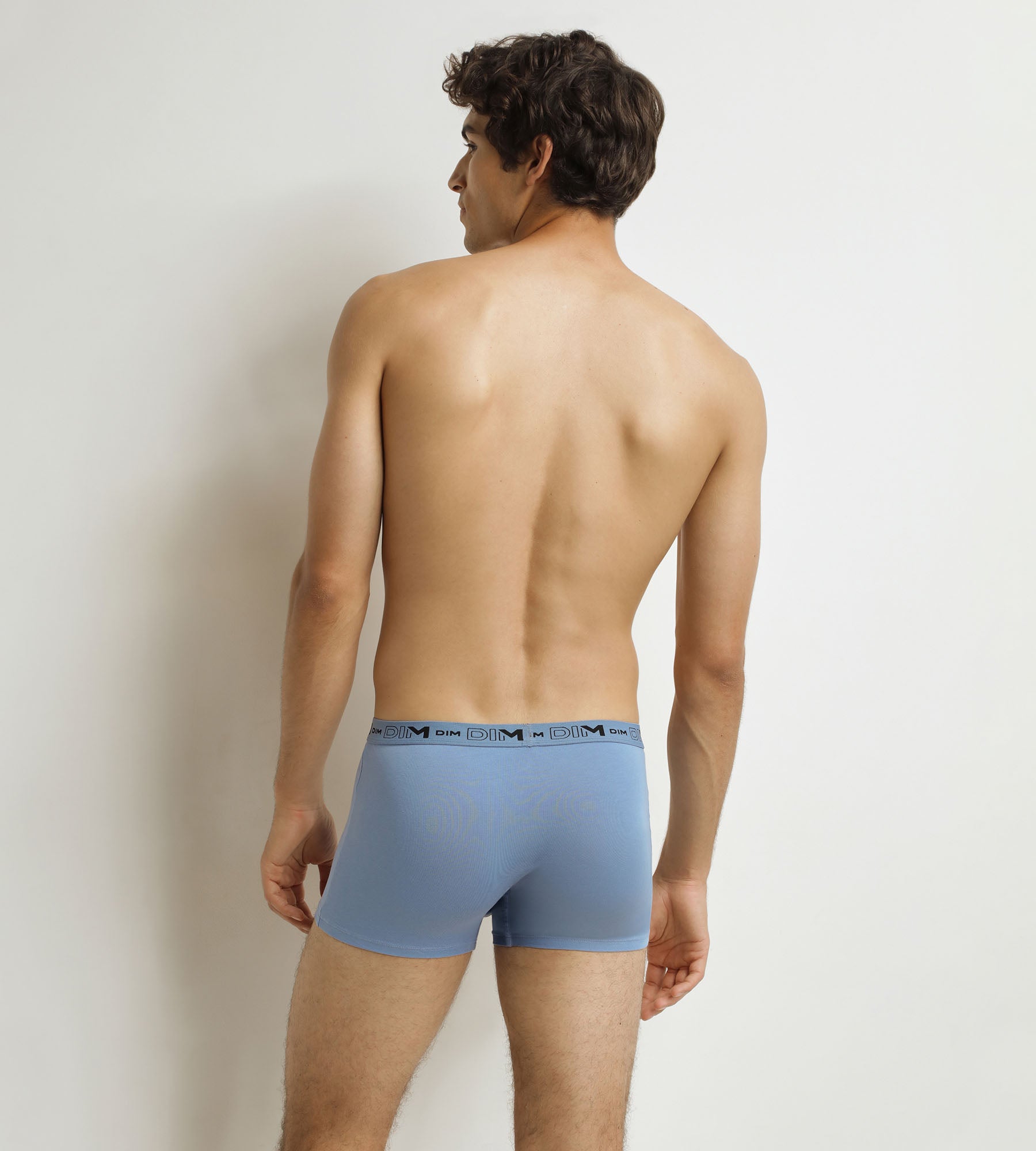 DIM Pack of 3 men's boxer shorts Grey Blue Black Organic Stretch Cotton
