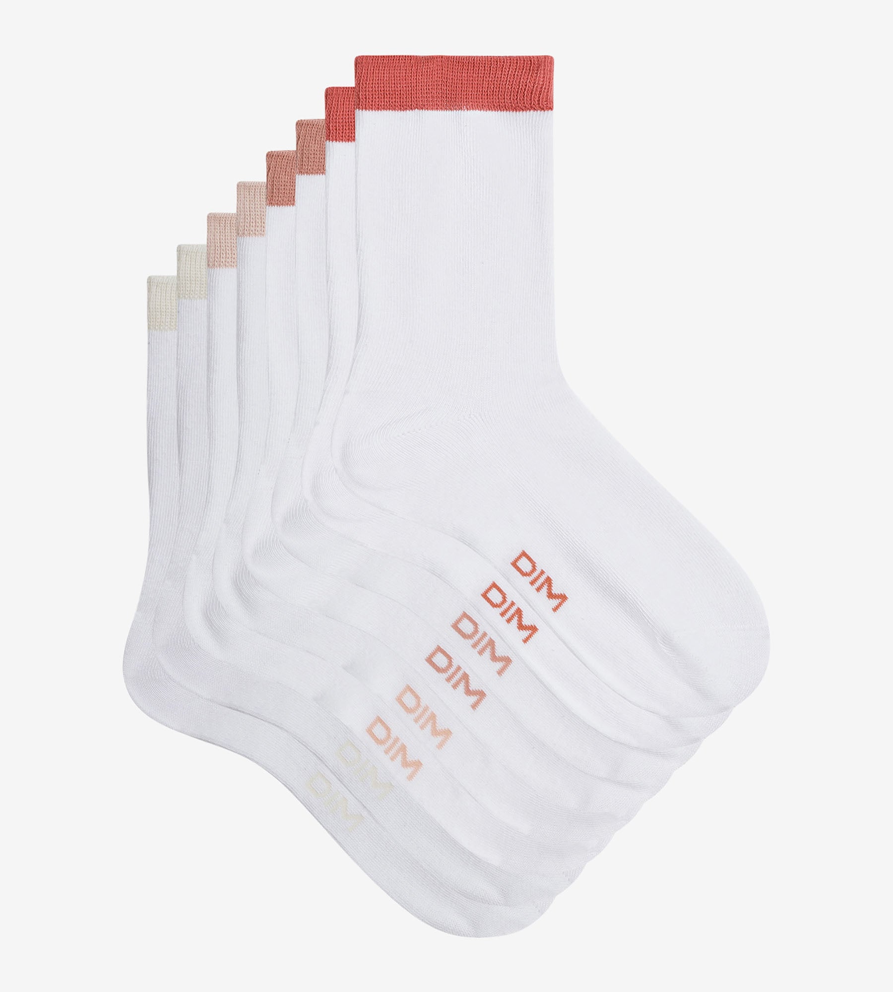 DIM Pack of 4 pairs of women's socks White EcoDim Mode