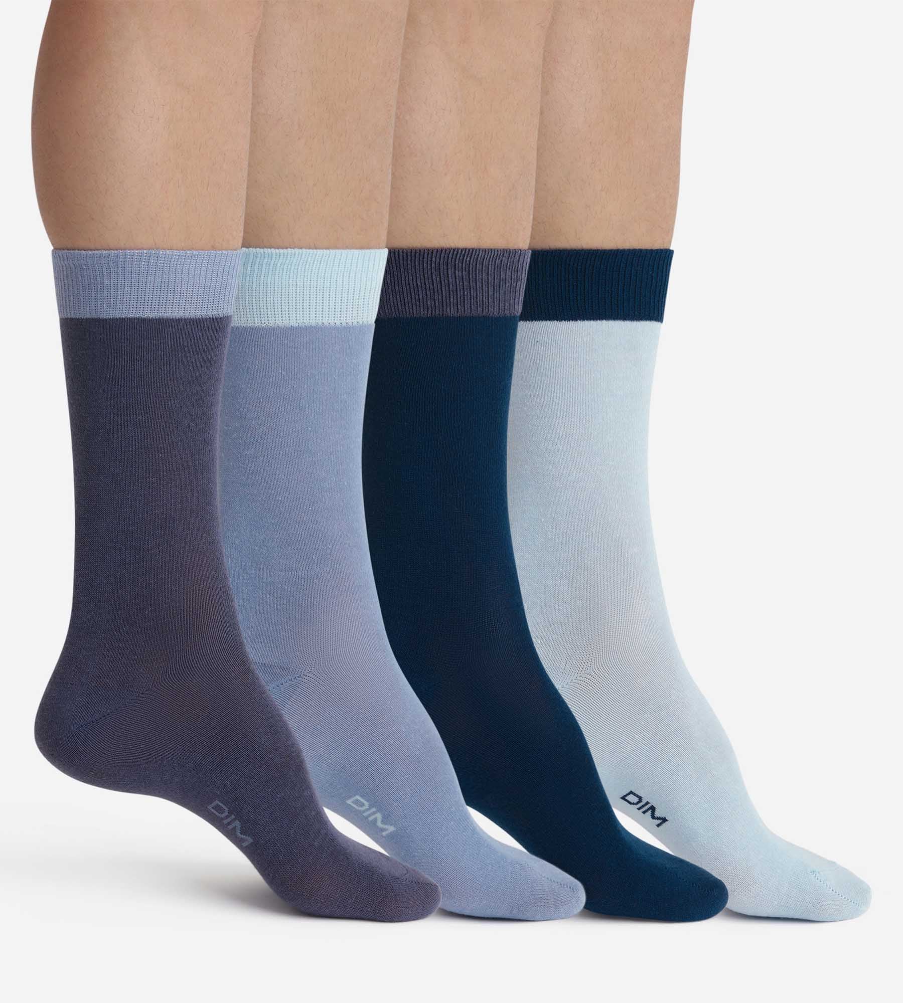 DIM Pack of 4 pairs of men's socks Blue EcoDim Mode