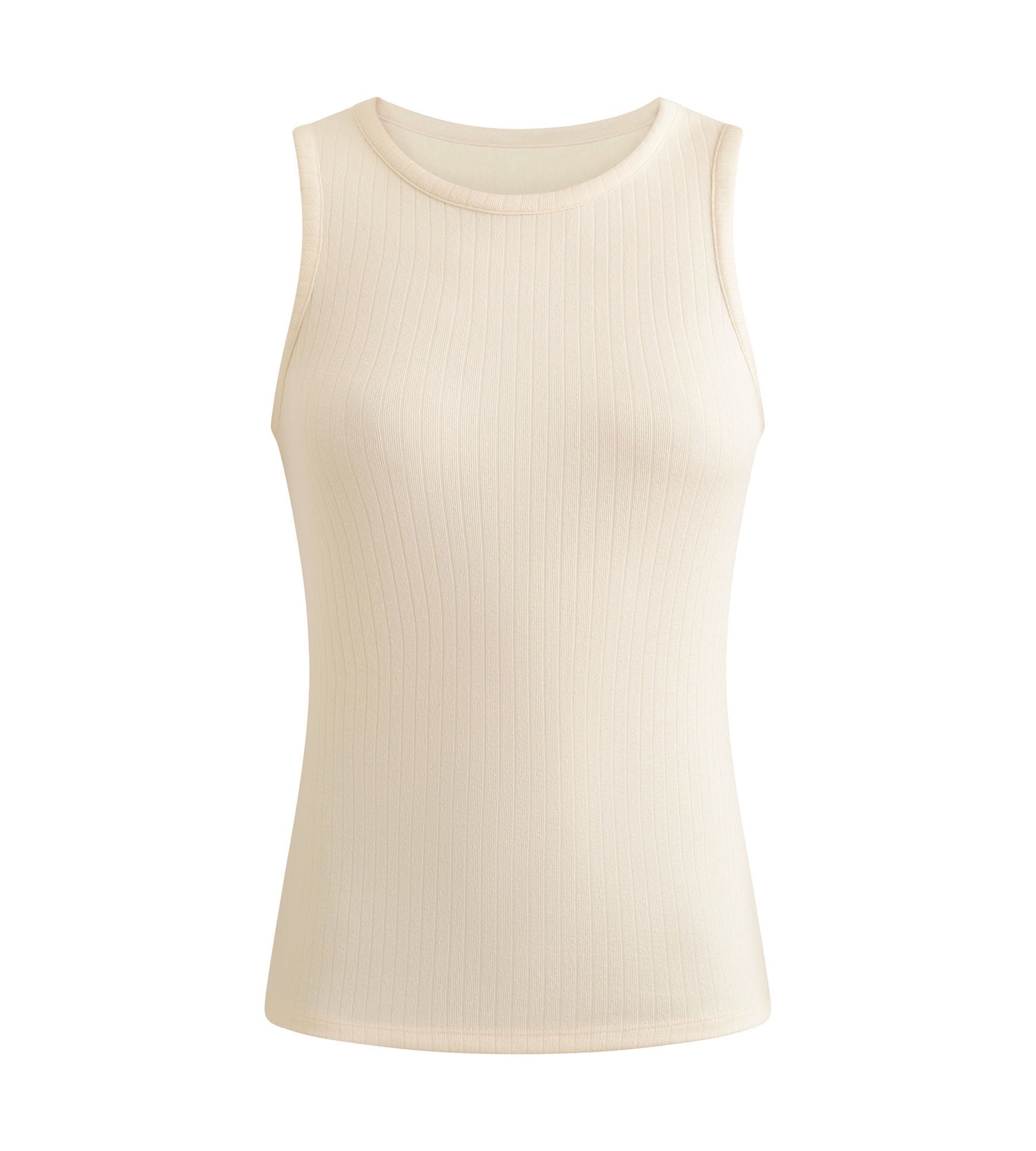 DIM Beige ribbed tank top Dim Thermal x Ines de La Fressange
