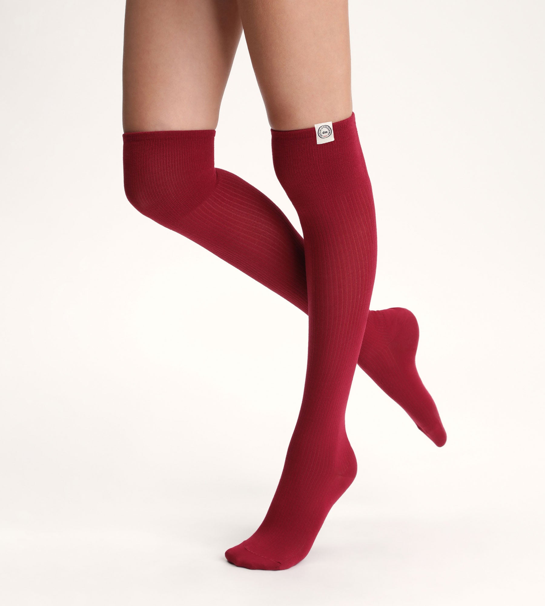 DIM Women's high socks Red Dim x Ines de La Fressange