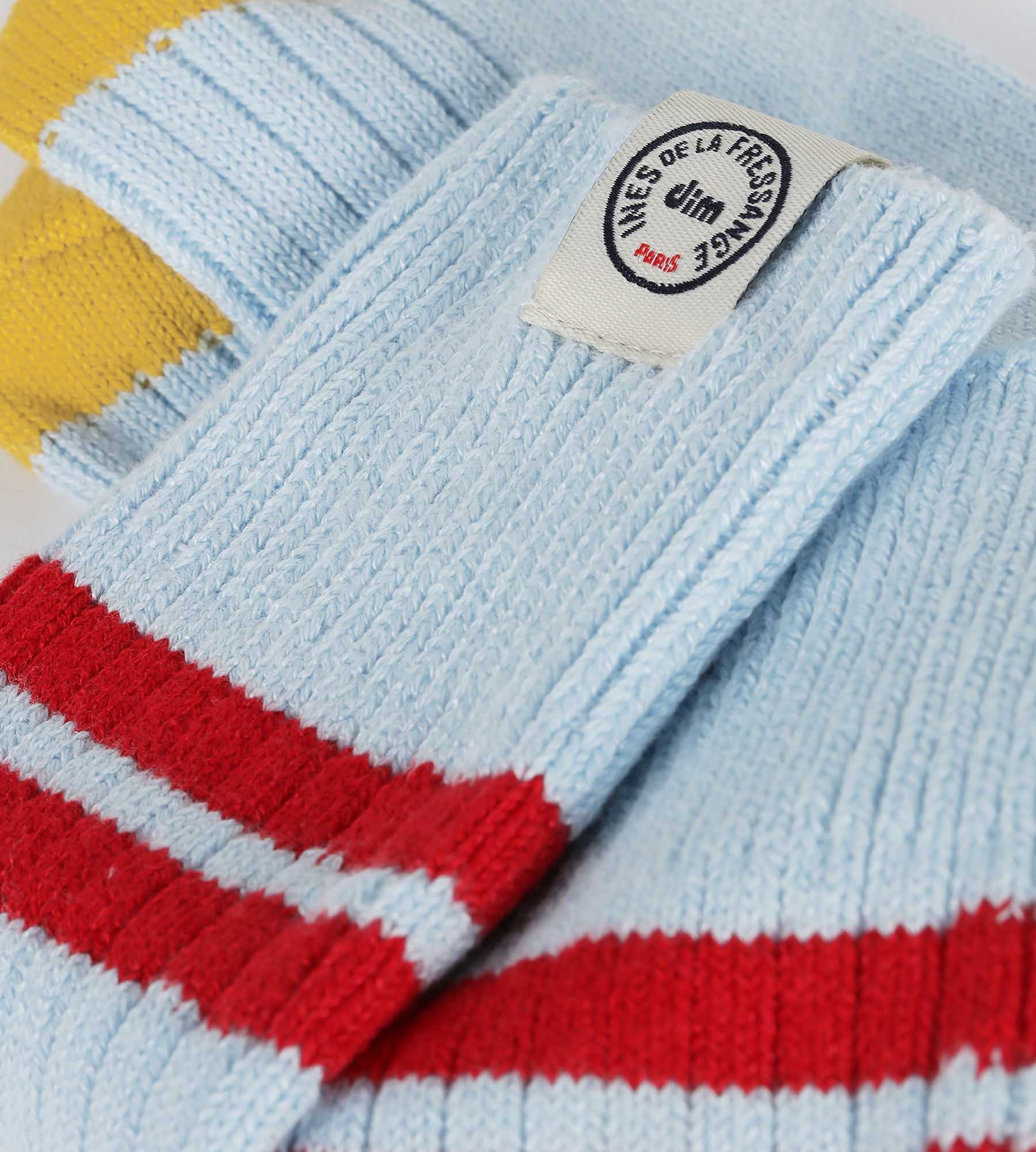 DIM Women's colorblock high socks Blue Dim x Ines de La Fressange