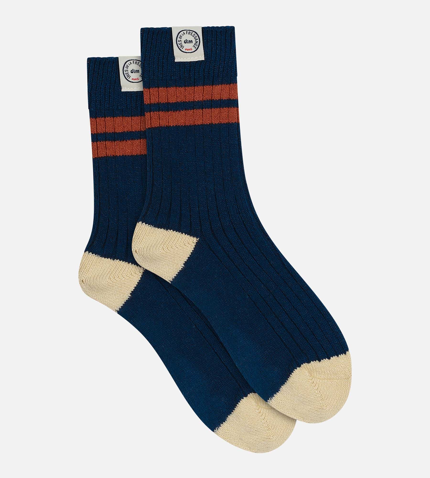 DIM Women's colorblock socks Blue Dim x Inès de La Fressange