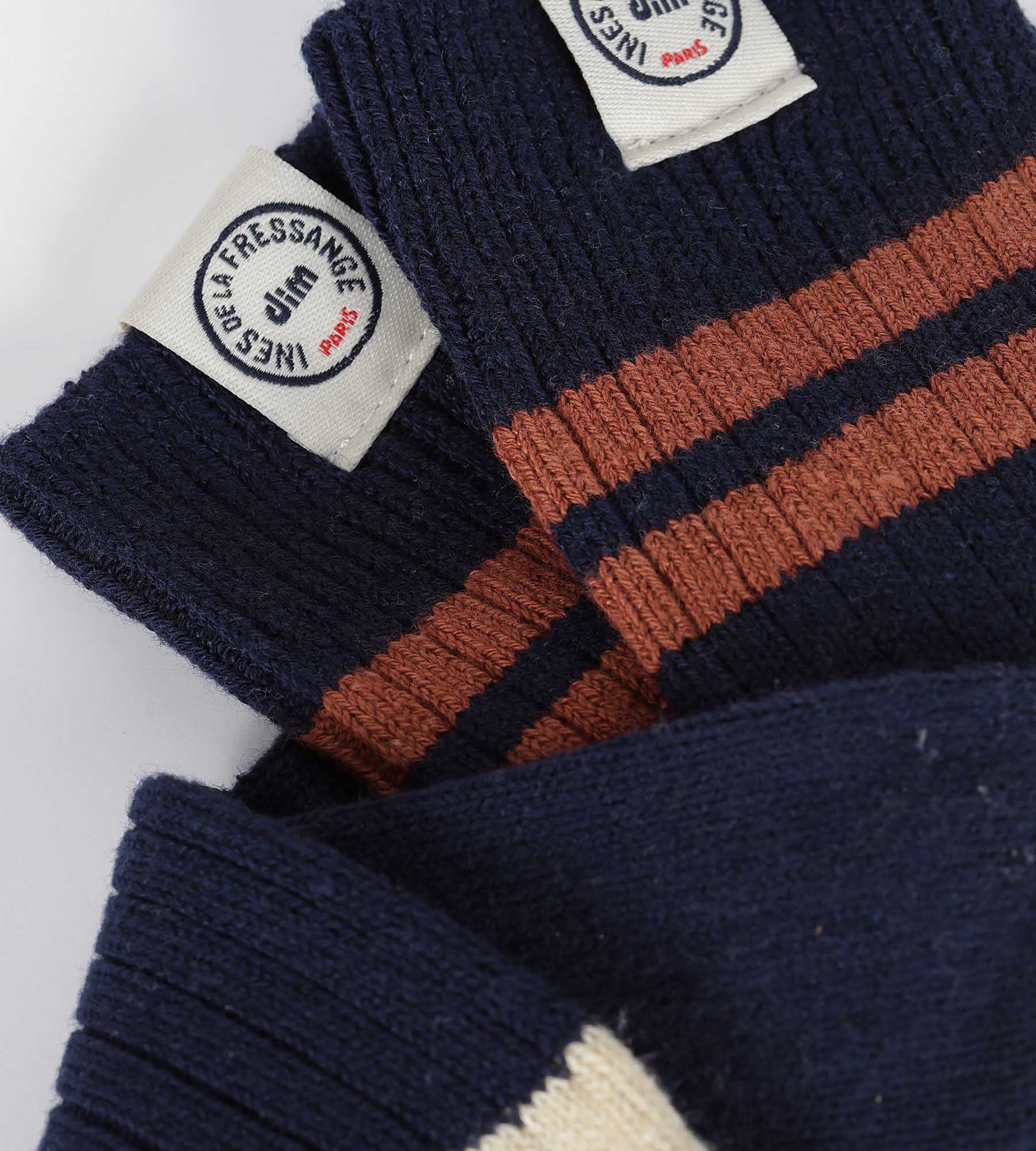 DIM Women's colorblock socks Blue Dim x Inès de La Fressange