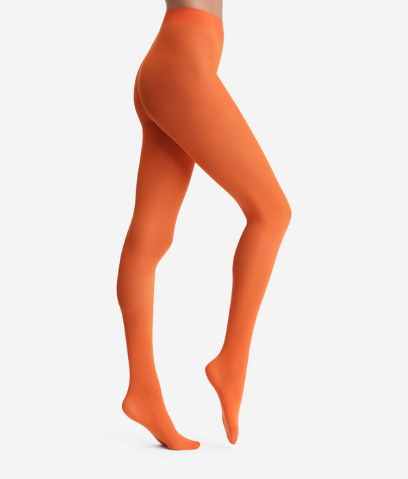 DIM Orange opaque tights 50D Dim x Ines de la Fressange