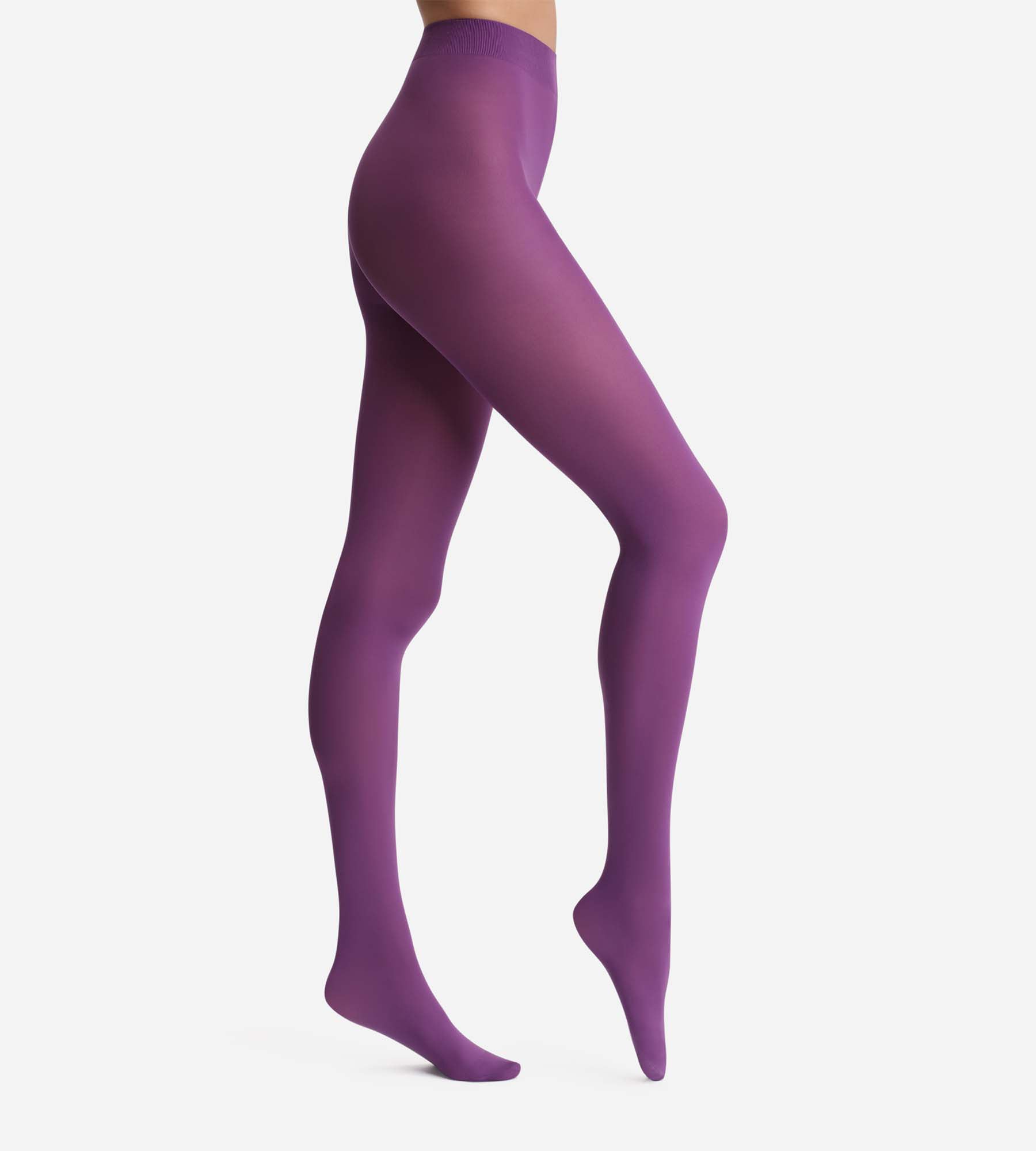 DIM Purple opaque tights 50D Dim x Inès de la Fressange