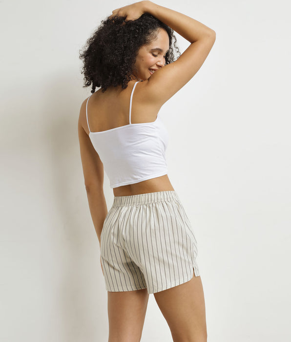 DIM Women's grey striped boxer shorts Dim x Ines de La Fressange