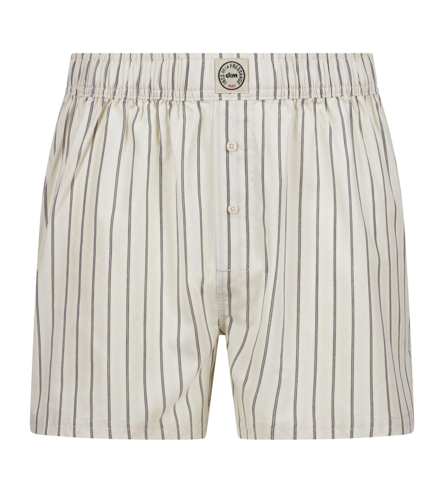 DIM Women's grey striped boxer shorts Dim x Ines de La Fressange