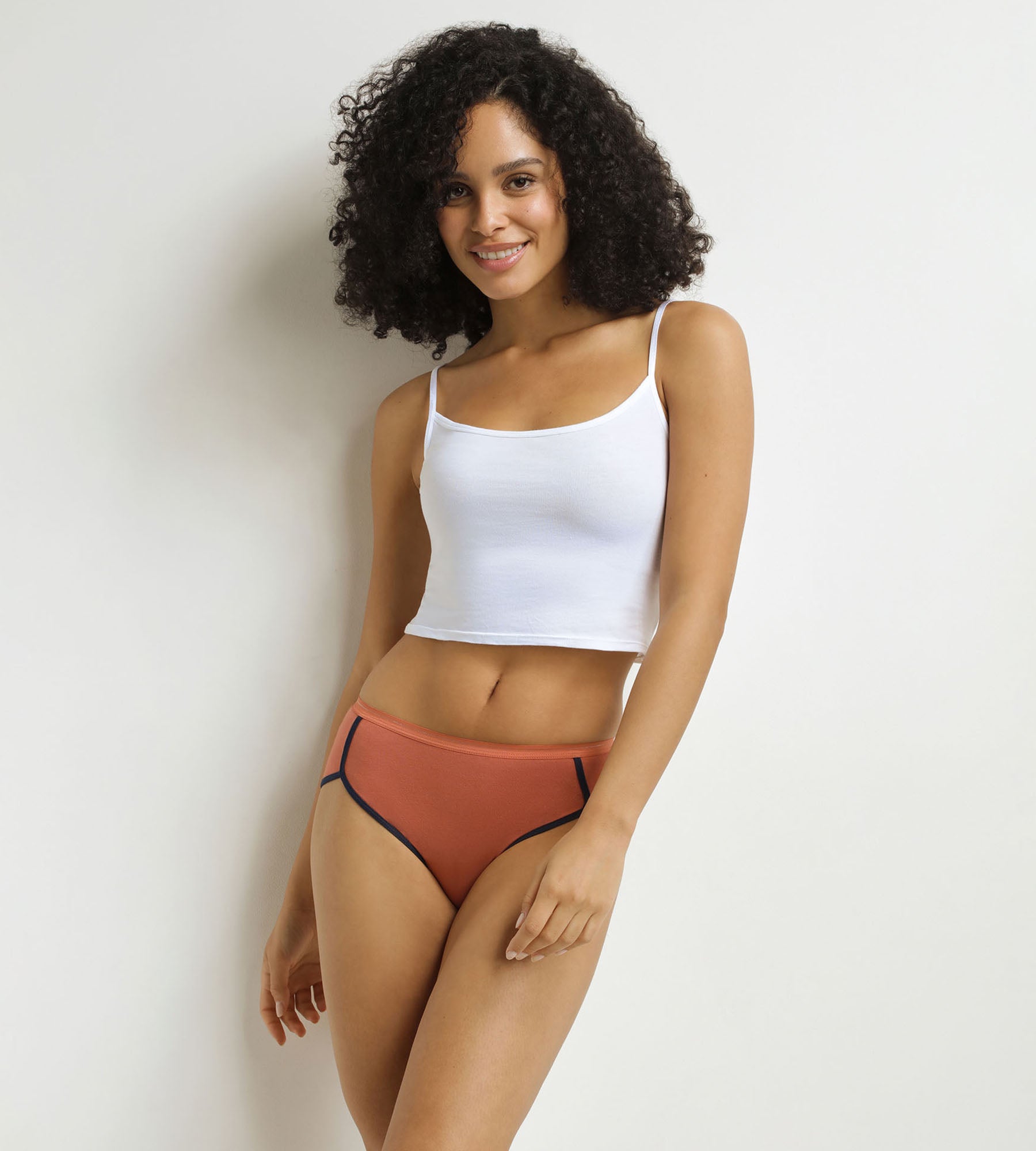 DIM Pack of 5 women's boxer shorts Beige Taupe Khaki Dim x Ines de La Fressange