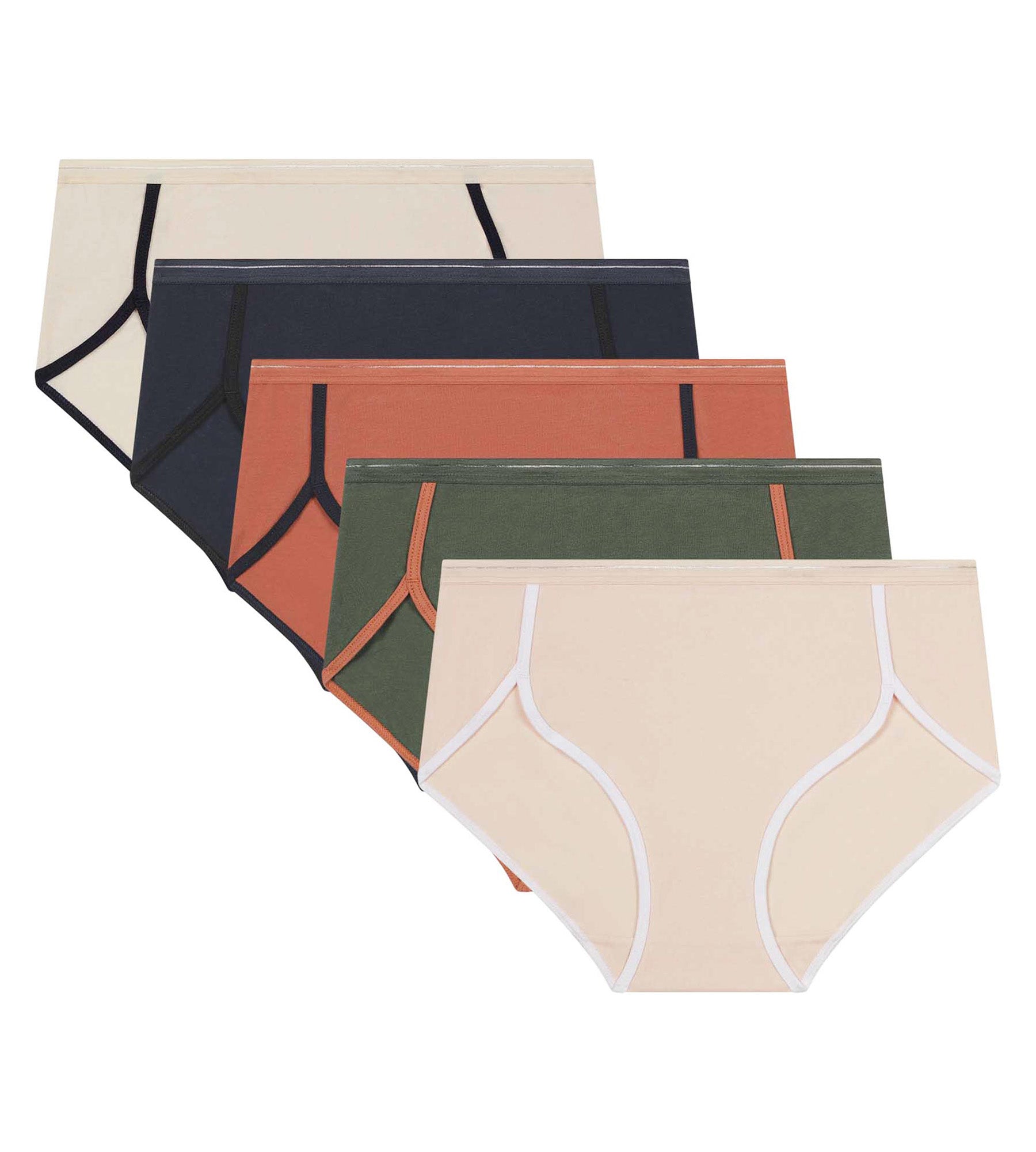 DIM Pack of 5 women's boxer shorts Beige Taupe Khaki Dim x Ines de La Fressange