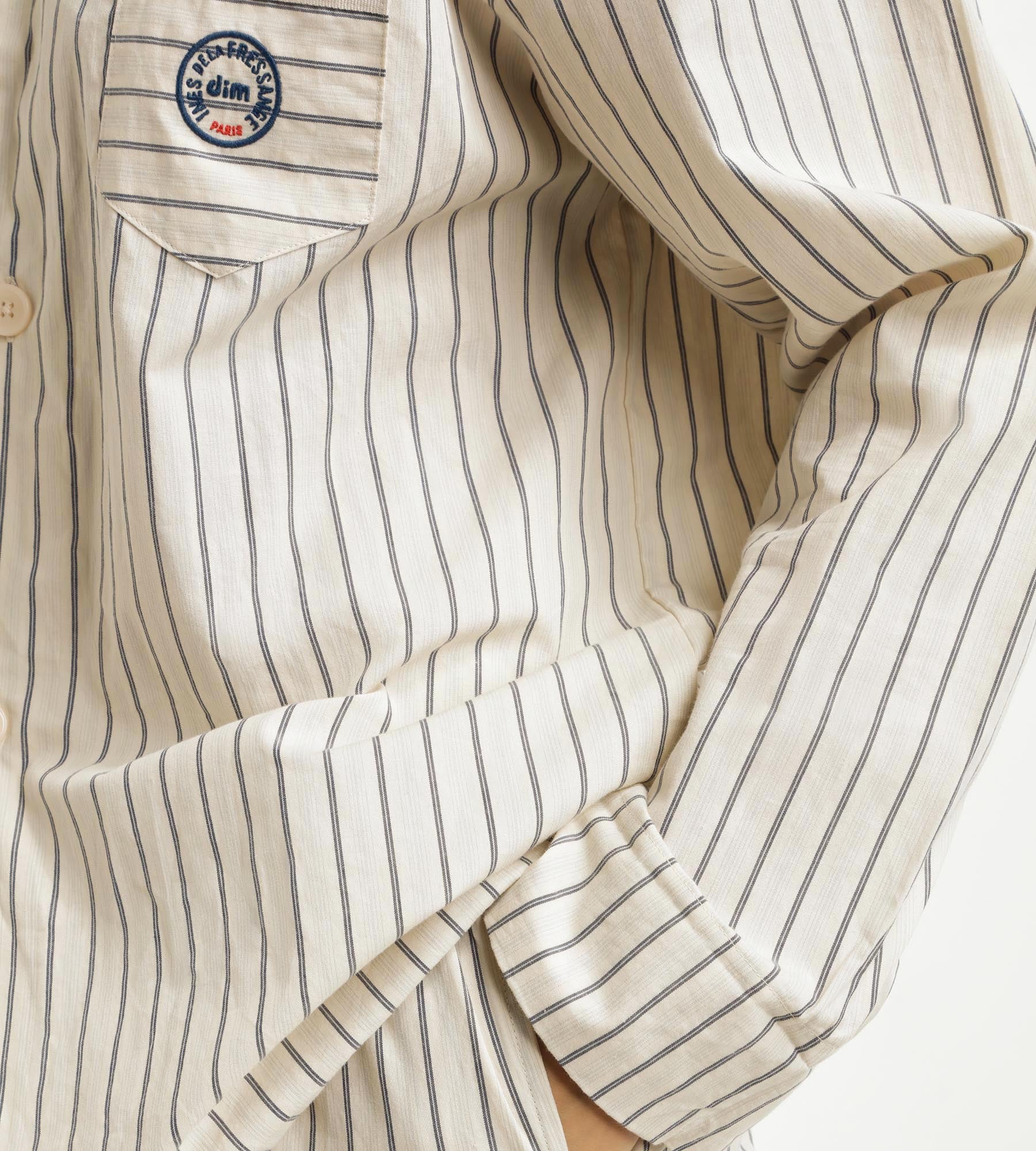 DIM Women's grey striped pyjama trousers Dim x Inès de La Fressange