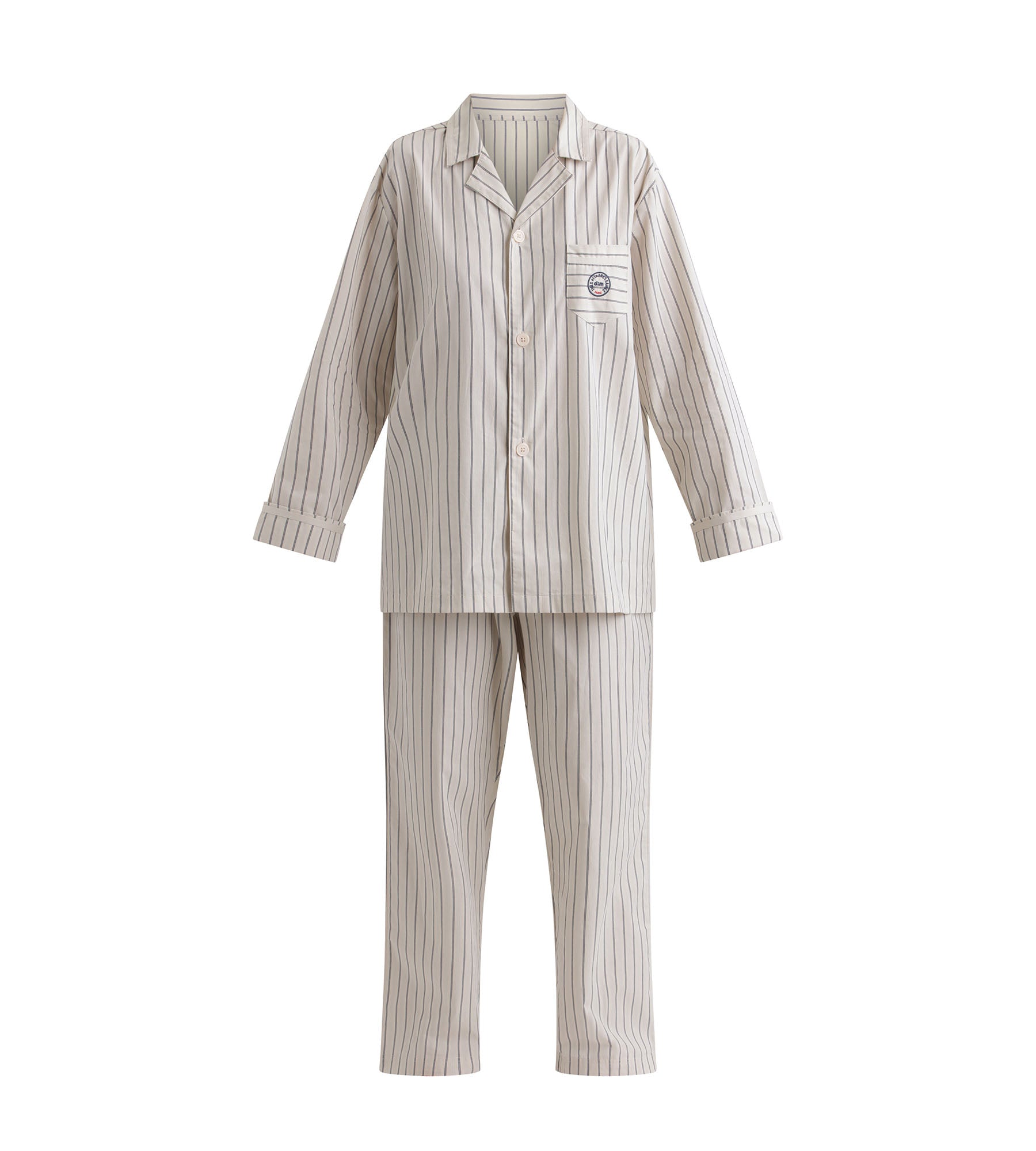 DIM Women's grey striped pyjama trousers Dim x Inès de La Fressange