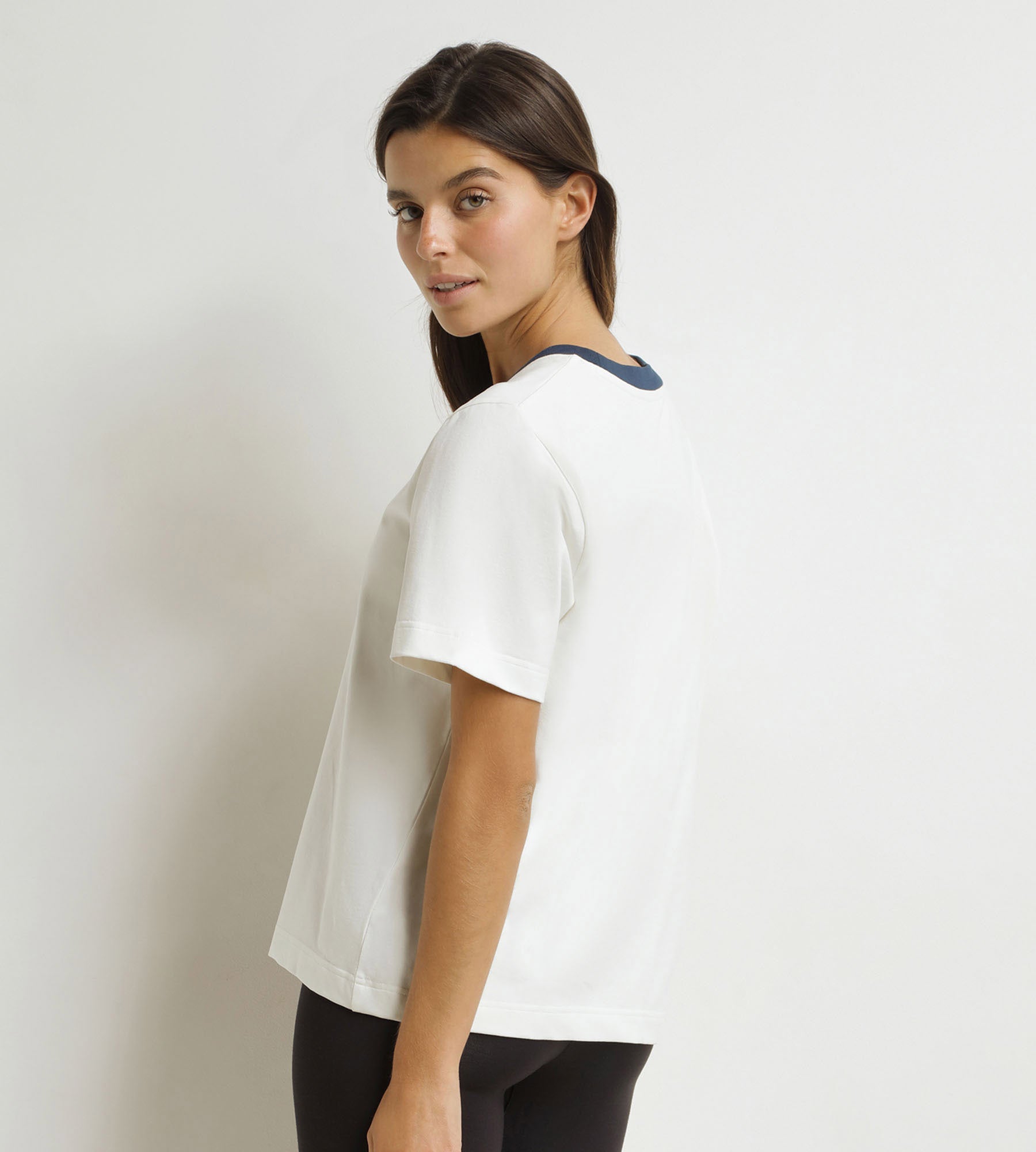 DIM Women's mother-of-pearl blue T-shirt Dim x Ines de La Fressange