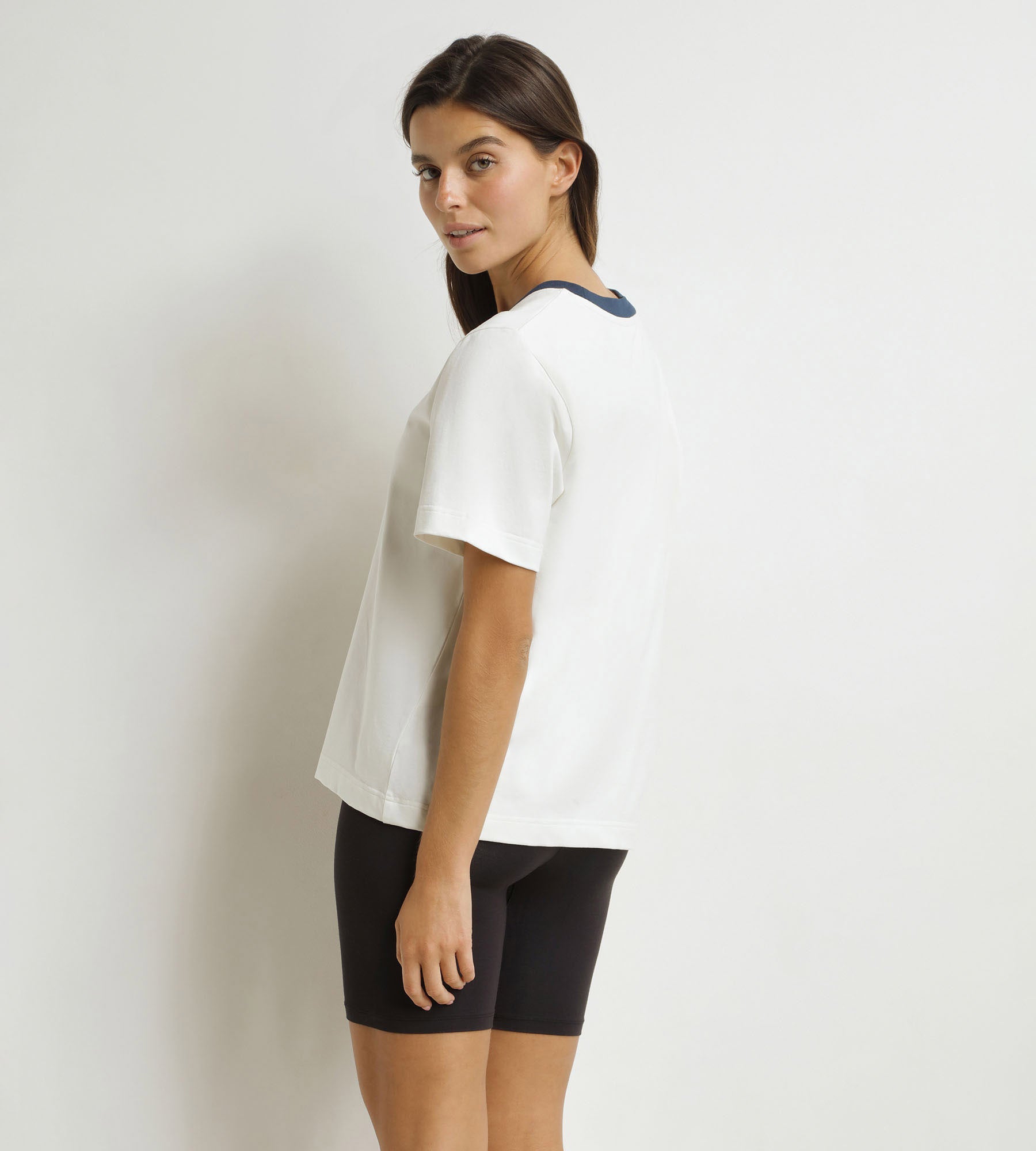 DIM Women's mother-of-pearl blue T-shirt Dim x Ines de La Fressange